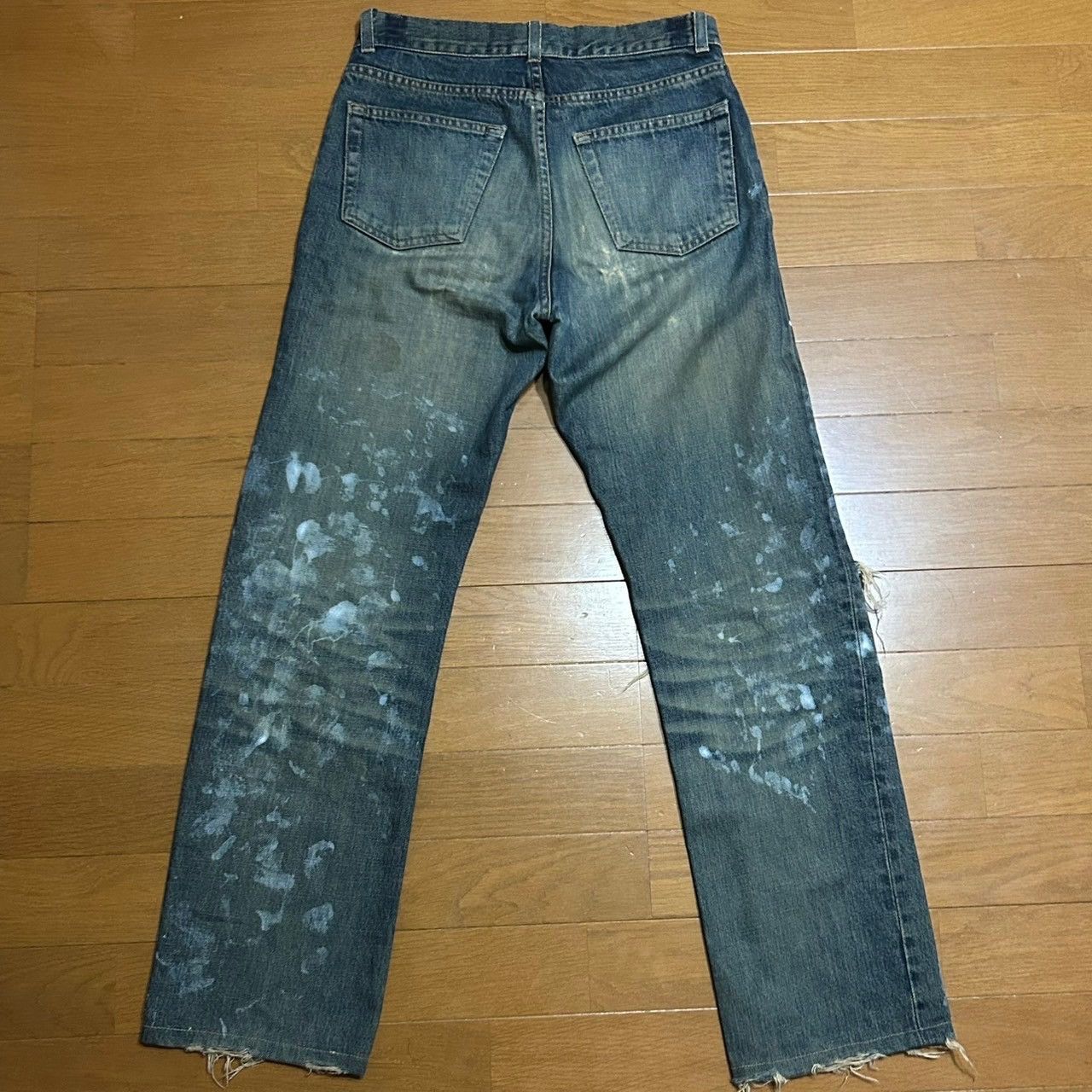Helmut Lang Helmut Lang 1998 OG Paint Denim Jeans Size US 30 / EU 46 - 2 Thumbnail