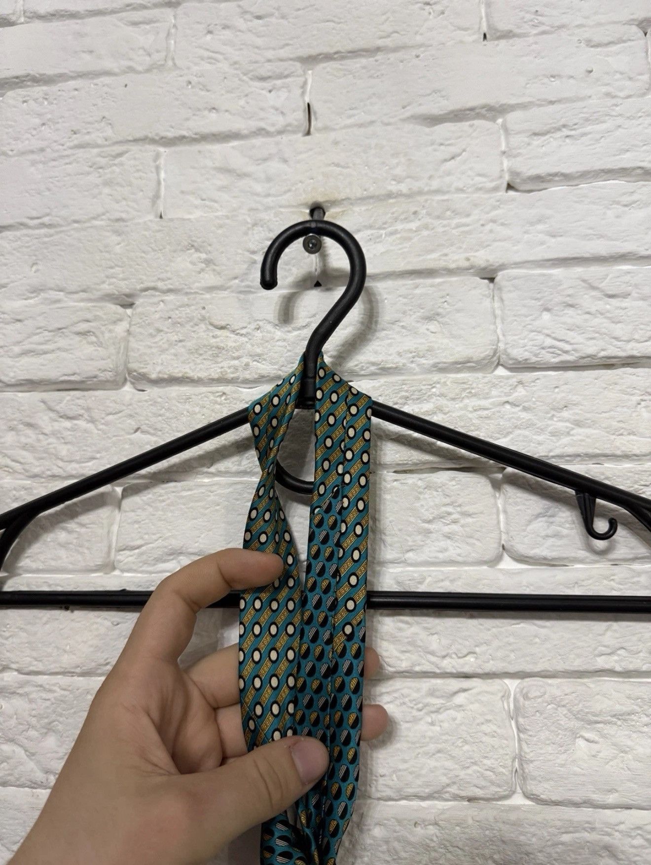 Versace Vintage 80`s Rare Gianni Versace Medusa Silk Tie One Size Size ONE SIZE - 3 Thumbnail