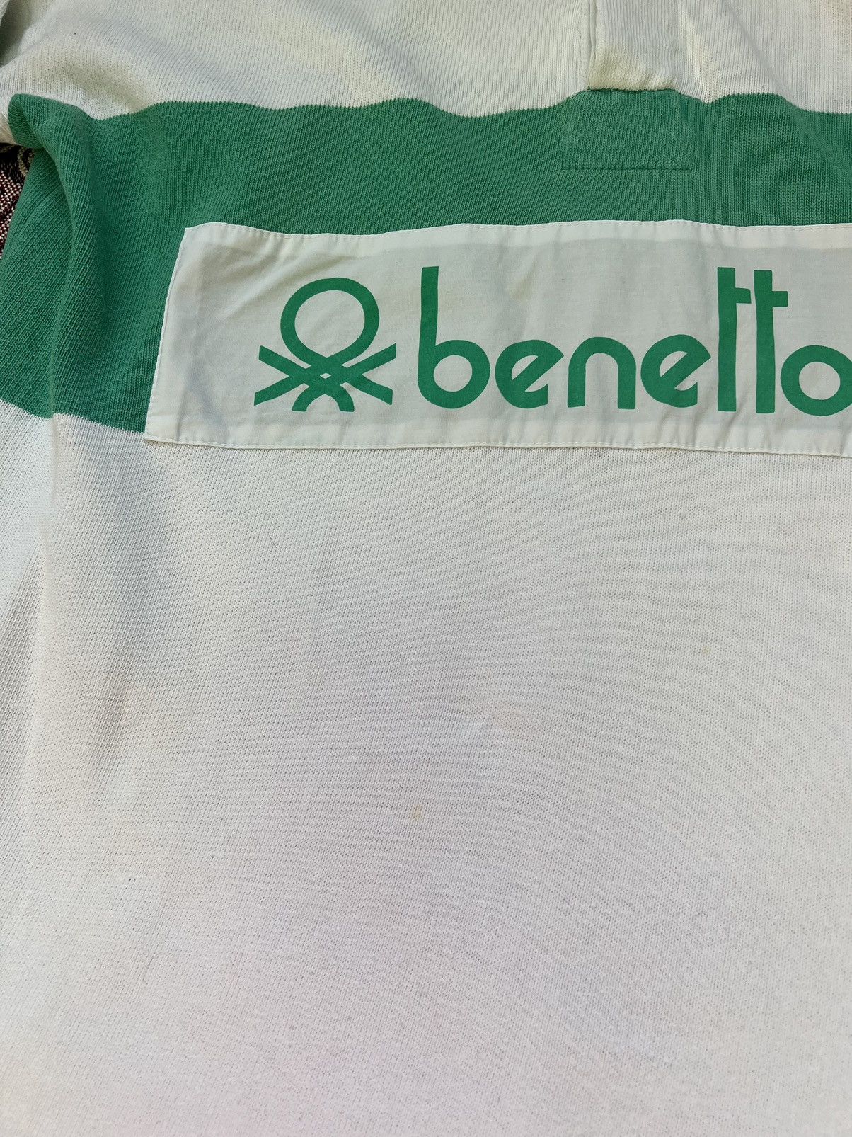 Benetton × United Colors Of Benetton × Vintage 80s United Colors of Benetton Rugby Long Sleeve Shirt Size US L / EU 52-54 / 3 - 5 Thumbnail