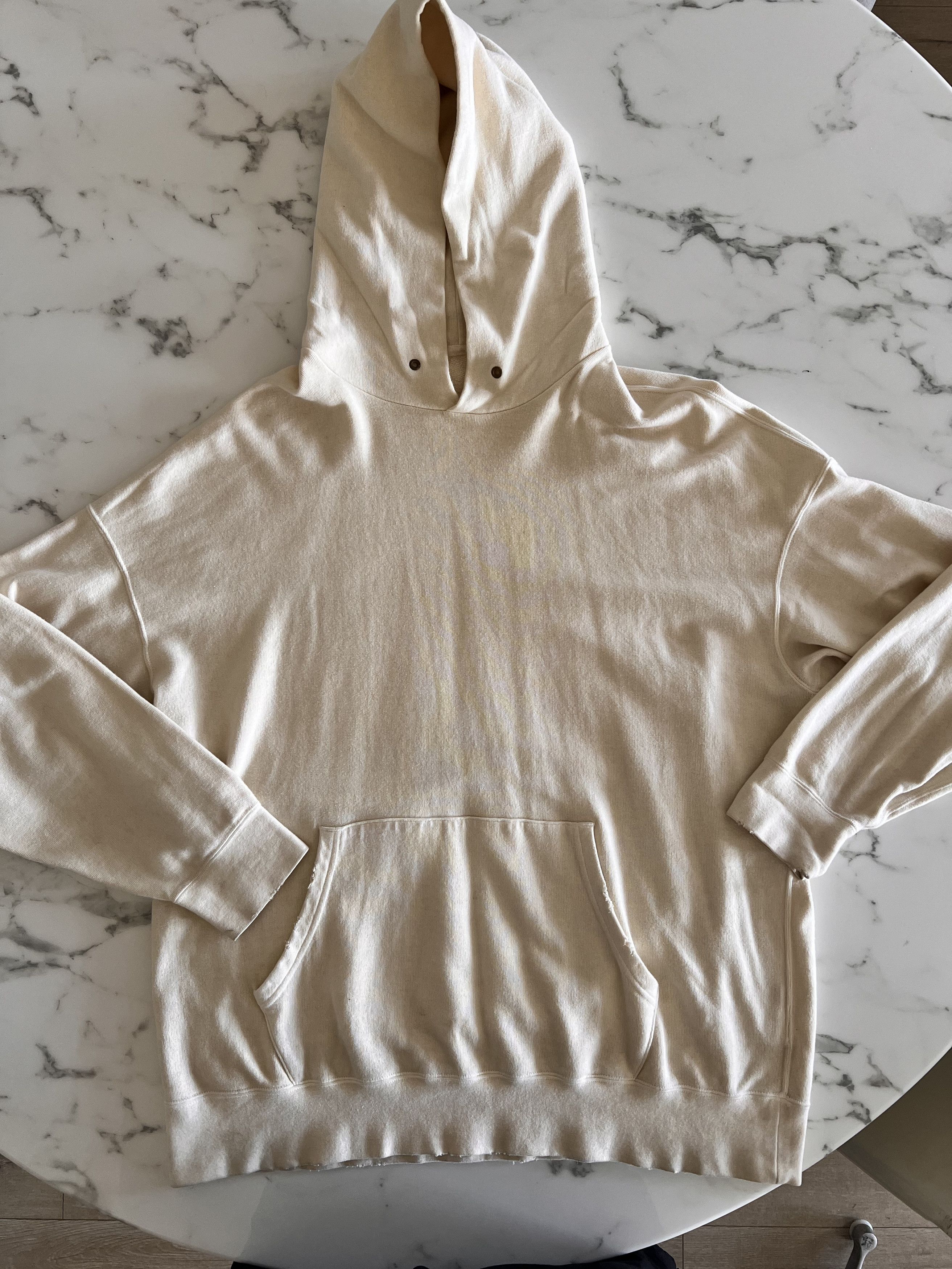 image of Visvim Jumbo Hoodie Uneven Dye - Ivory Size 5, Men's