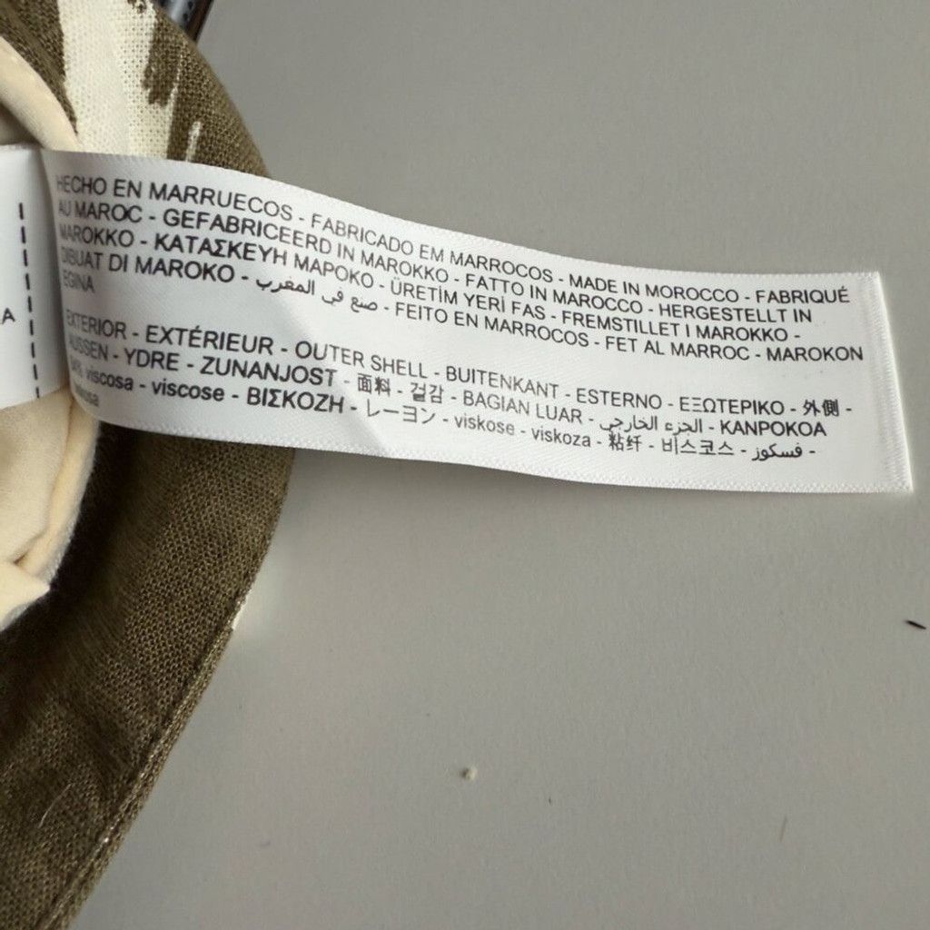 Massimo Dutti MASSIMO DUTTI Olive Green Cream Maximalist Resort Shorts 6 Size 28" / US 6 / IT 42 - 10 Thumbnail