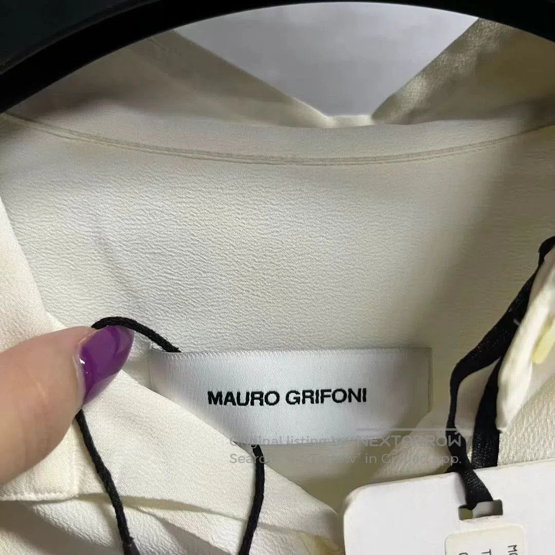 Vintage white casual long sleeve shirt by mauro grifoni. Size US M / EU 48-50 / 2 - 3 Thumbnail