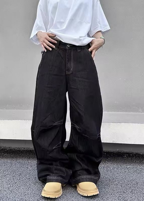 Japanese Brand × Jean Retro Black Baggy Jeans Size 31" - 2 Thumbnail