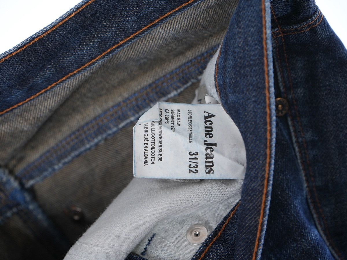 Acne Studios Acne Studios Max Raw Indigo Denim Jeans Straight Slim Cut Size US 31 - 5 Thumbnail