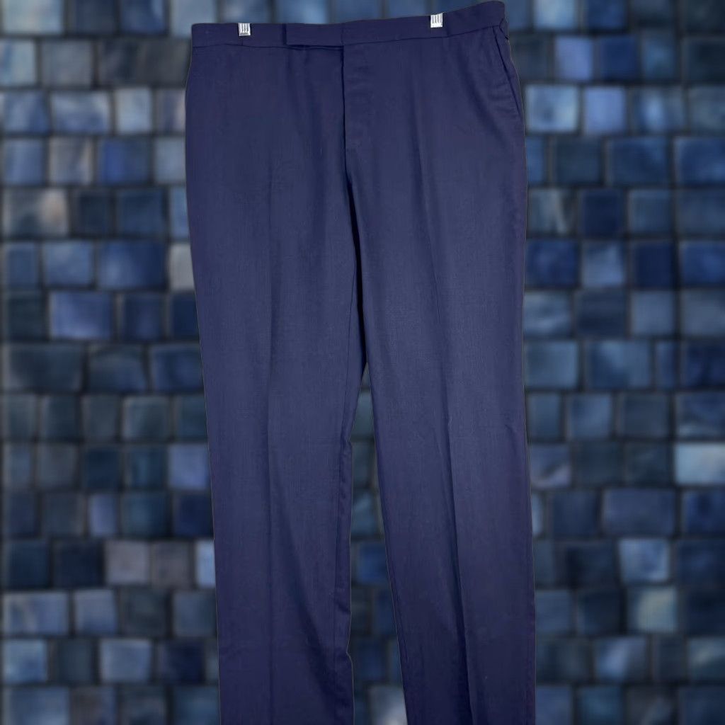 Polo Ralph Lauren Connery Pants Mens 44R 38x39 Navy Wool Dress Slacks Italy