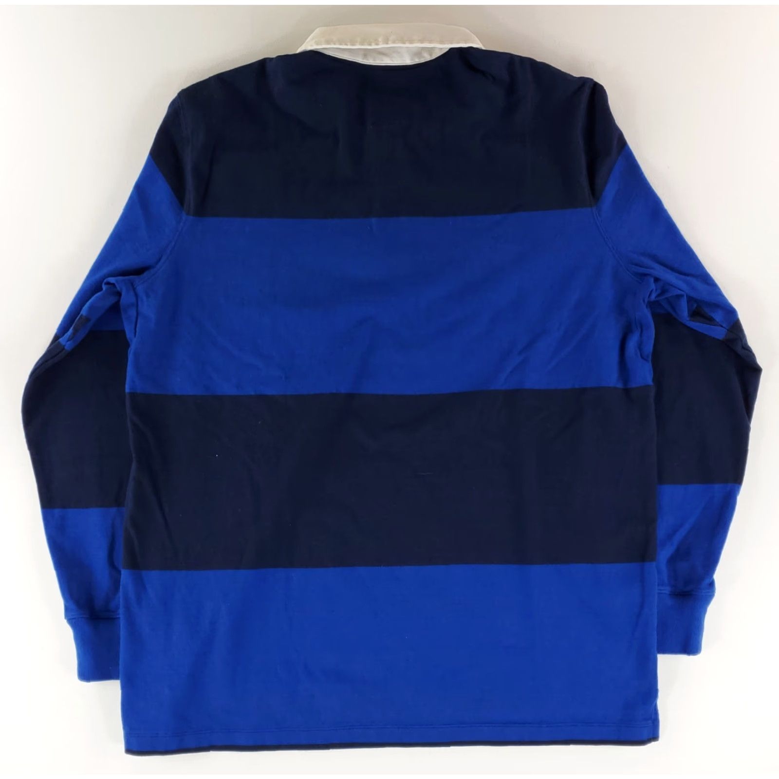 Lands' End Lands' End Rugby Shirt Striped Blue Long Sleeve Mens XL Size US XL / EU 56 / 4 - 3 Thumbnail