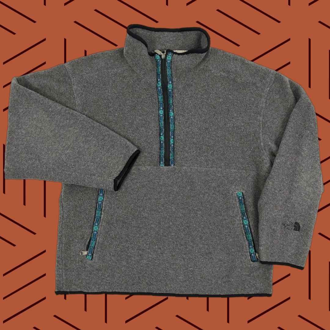 The North Face VINTAGE The North Face Jacket Mens L Gray Fleece Aztec Southwest Trim USA Made Size US L / EU 52-54 / 3 - 1 Thumbnail