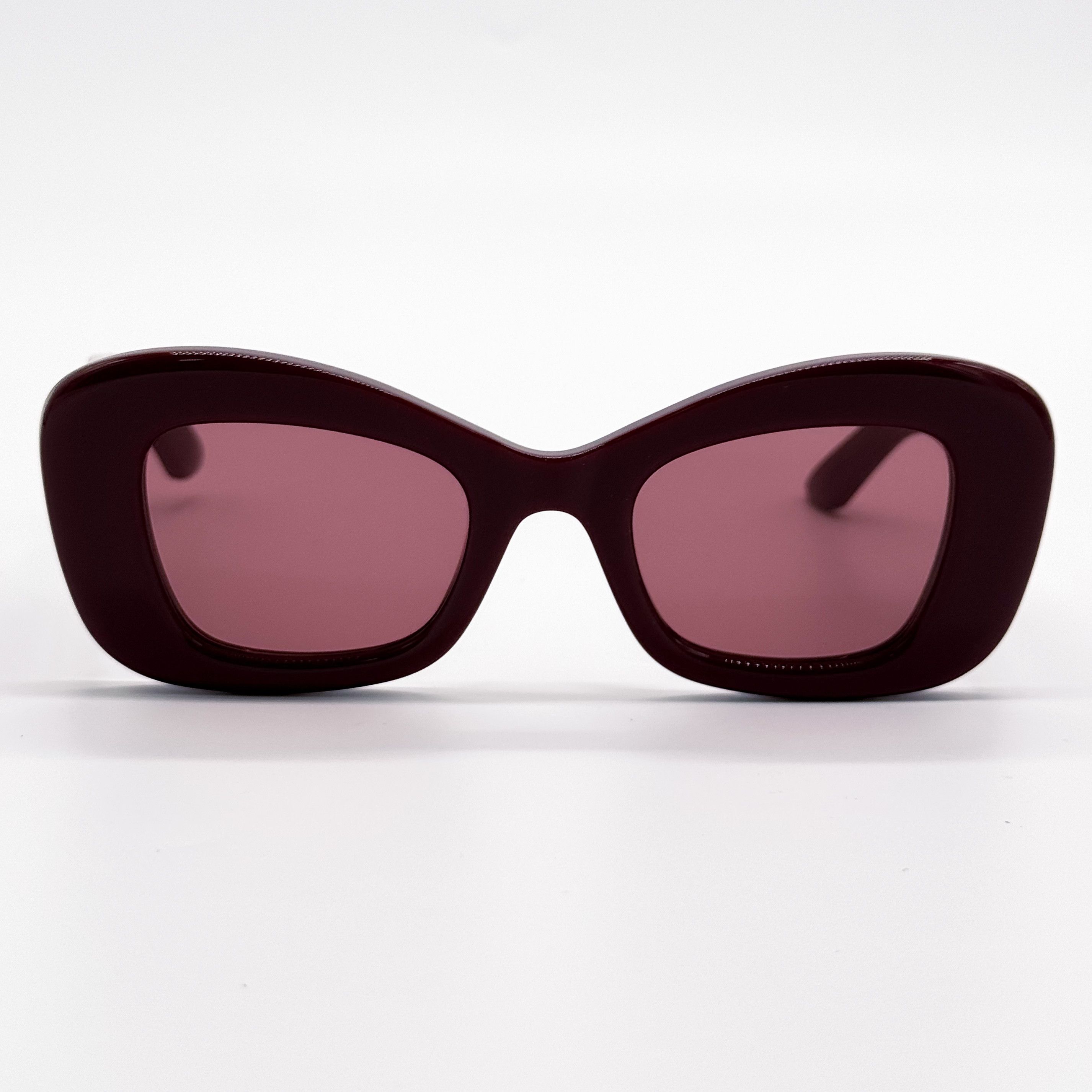 Alexander McQueen NEW ALEXANDER MCQUEEN AM0434S 006 WOMEN BURGUNDY SUNGLASSES Size ONE SIZE - 3 Thumbnail