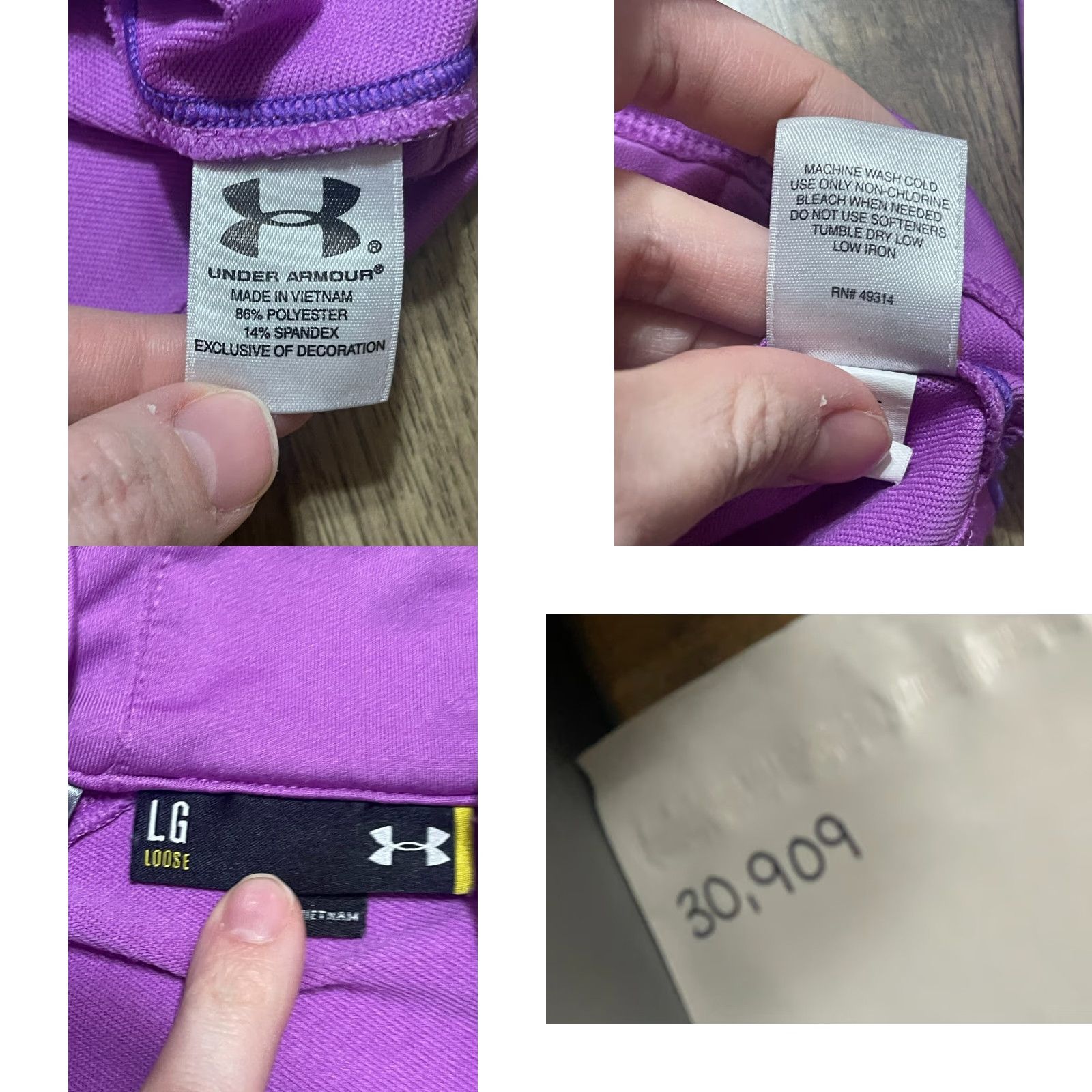 Under Armour Under armour Shirt Womens Large Purple Full Zip Loose Activewear Regular Size L Size L / US 10 / IT 46 - 8 Thumbnail
