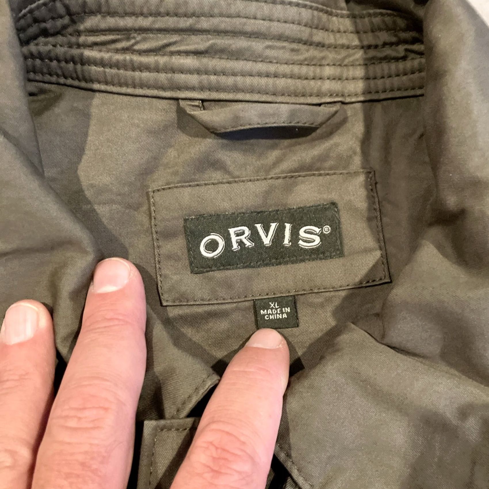 Orvis Orvis Jacket XL Olive Green Insulated Cotton Barn Coat / Chore Jacket Mens Regular Pockets Lined Canvas Winter Fall Spring Hunting Walking Size US XL / EU 56 / 4 - 5 Thumbnail