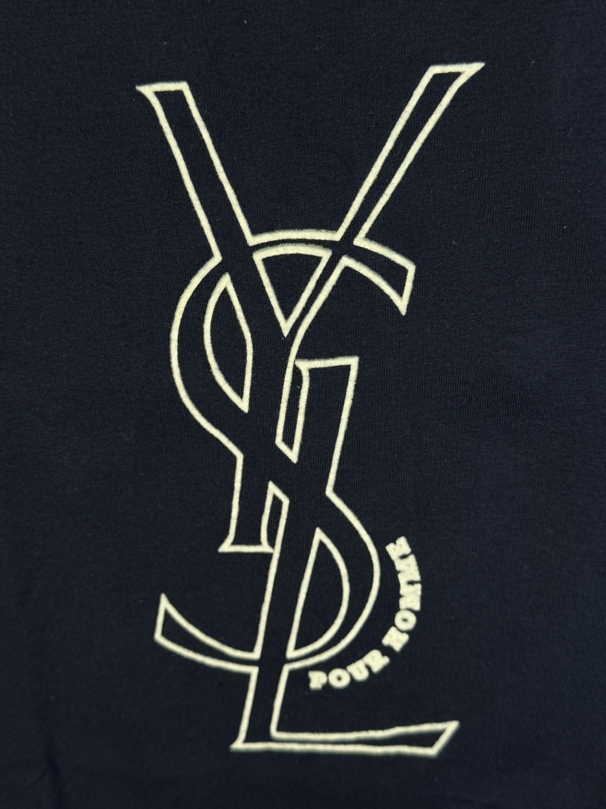Yves Saint Laurent Blue YSL T-shirt Big Logo YSL Shirt Size US M / EU 48-50 / 2 - 6 Thumbnail
