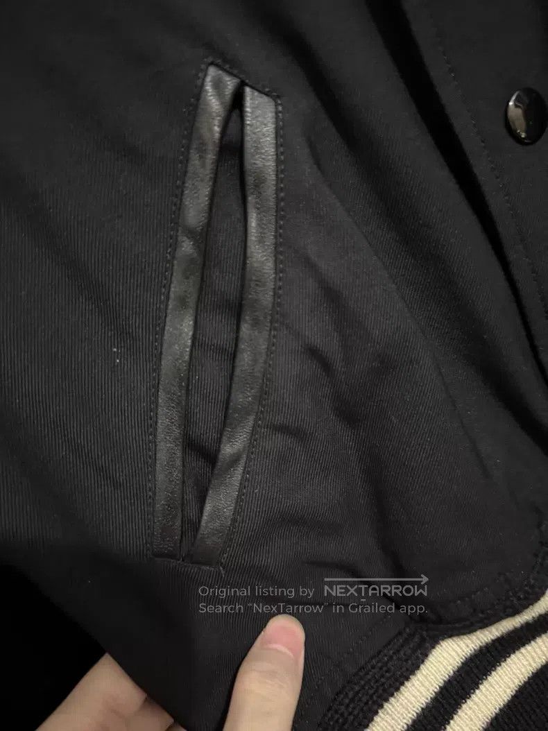 Saint Laurent Paris Saint Laurent Paris Black Samurai Leather Baseball Jacket Size US S / EU 44-46 / 1 - 5 Thumbnail