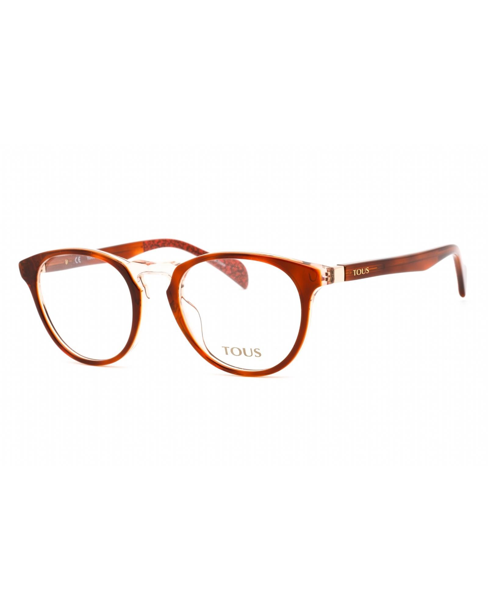 image of Tous Vtoa22 Eyeglasses Havana/opaline Pink / Clear Lens, Women's