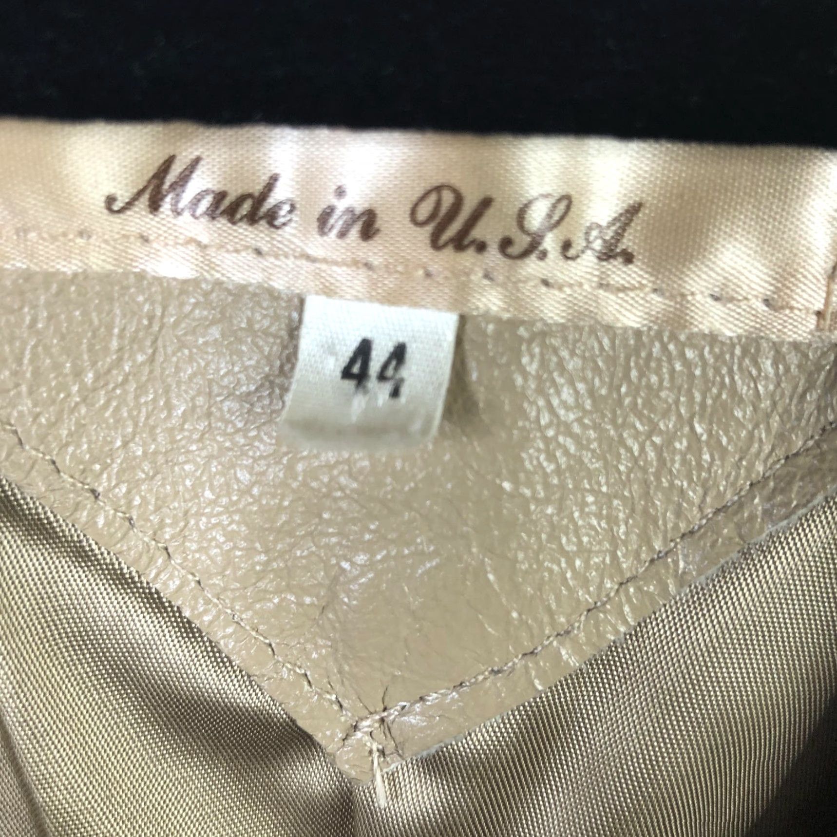 Vintage Continental Blazer Mens 44 Beige Leather Western Sport Coat Two-Button USA Size 44R - 6 Thumbnail