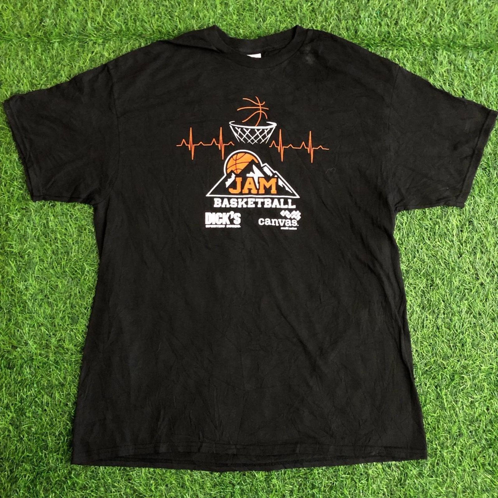Delta Men’s Black ‘Jam Basketball’ Graphic Tee Size US XL / EU 56 / 4 - 1 Thumbnail