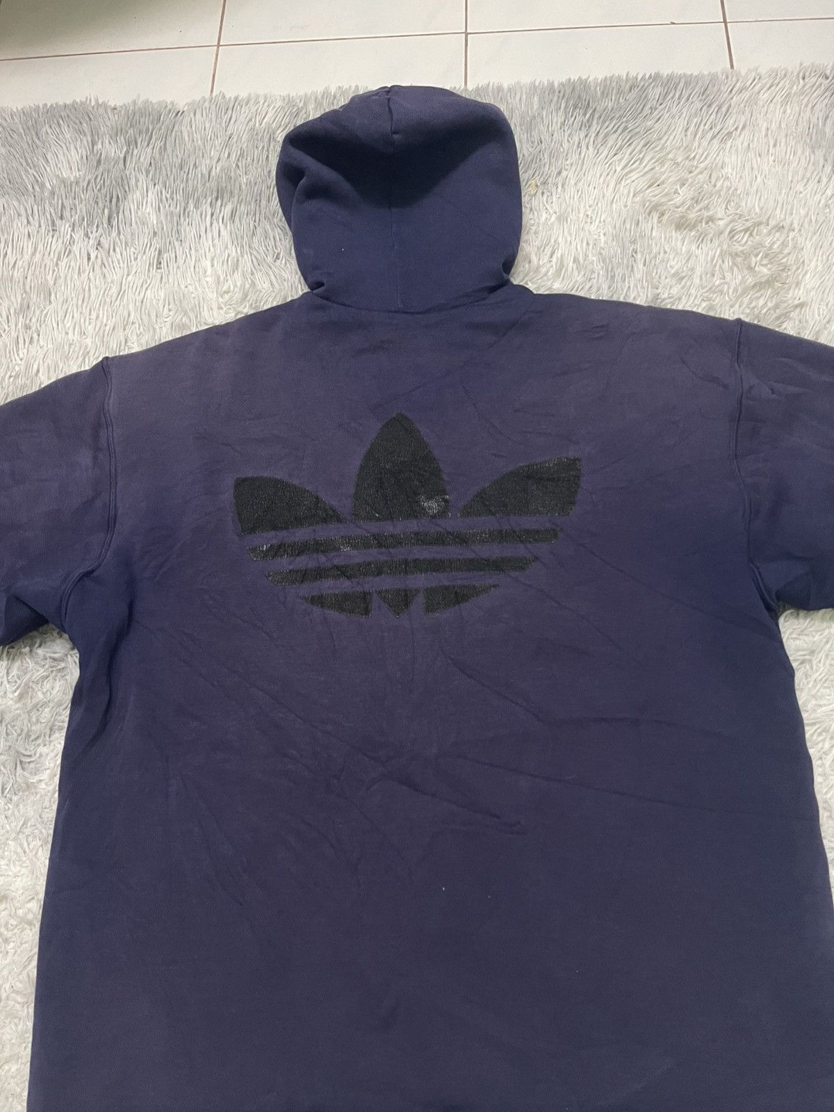 Adidas 90s ADIDAS HOODIE ZIPPER UP RARE DESIGN DISTRESSED Size US XL / EU 56 / 4 - 21 Thumbnail