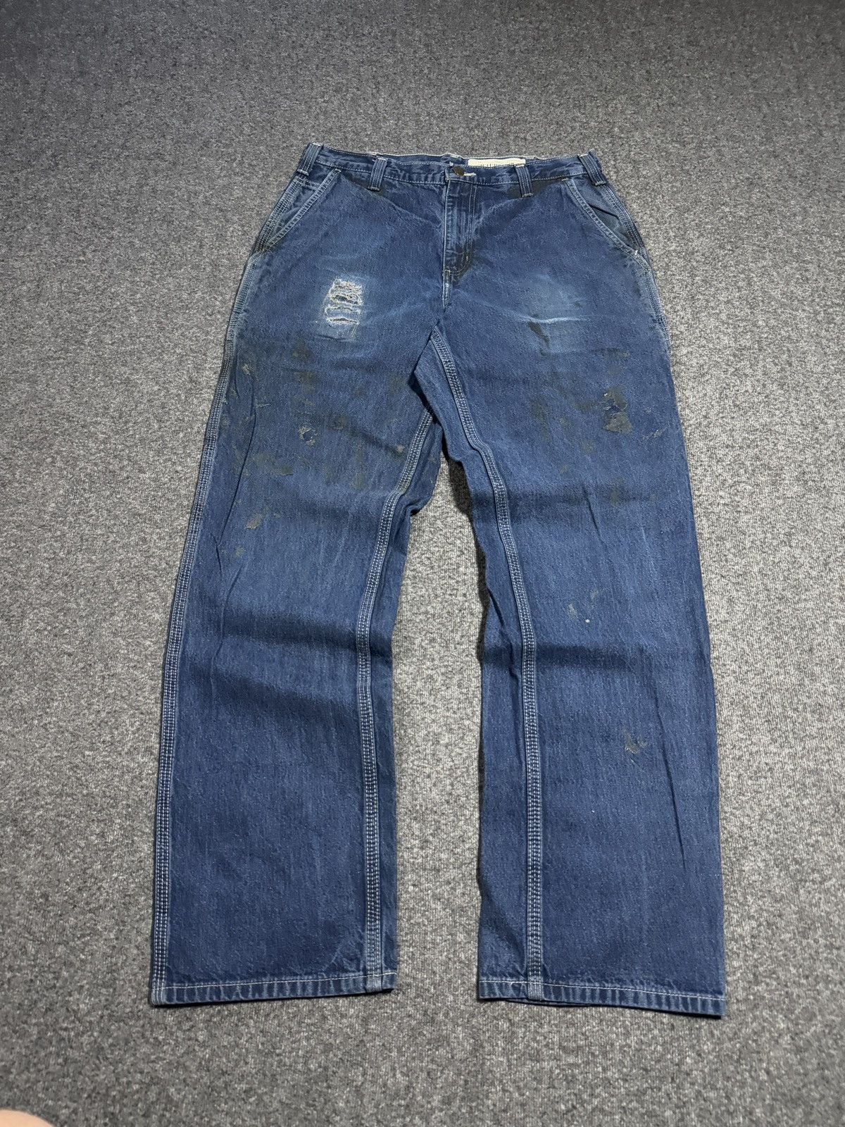 Carhartt Carhartt carpenter pants 32/32 distressed faded splattered Size US 32 / EU 48 - 2 Thumbnail