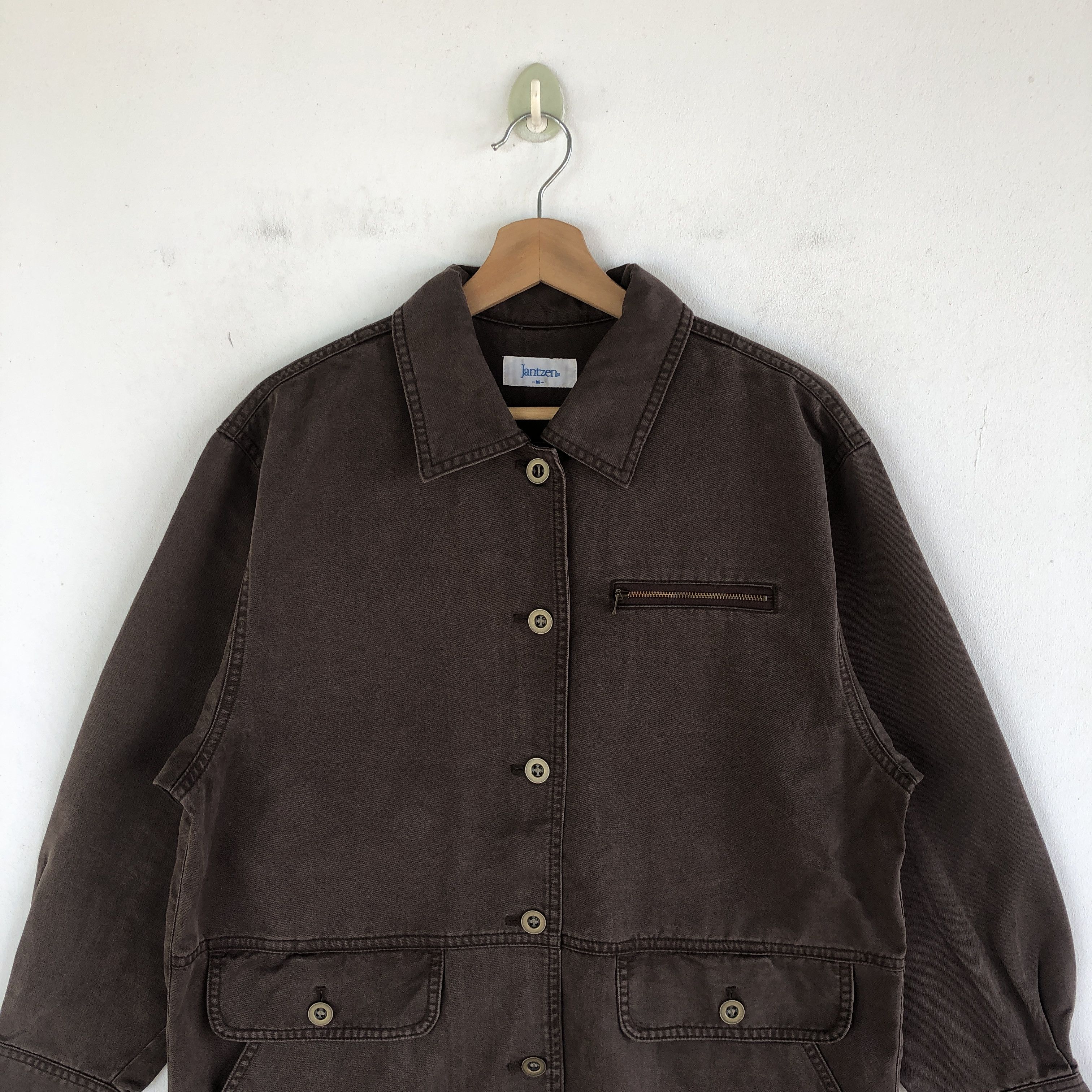 Japanese Brand Vintage Jantzen Chore Jacket Workers Multi Pocket Jackets Size US M / EU 48-50 / 2 - 3 Thumbnail
