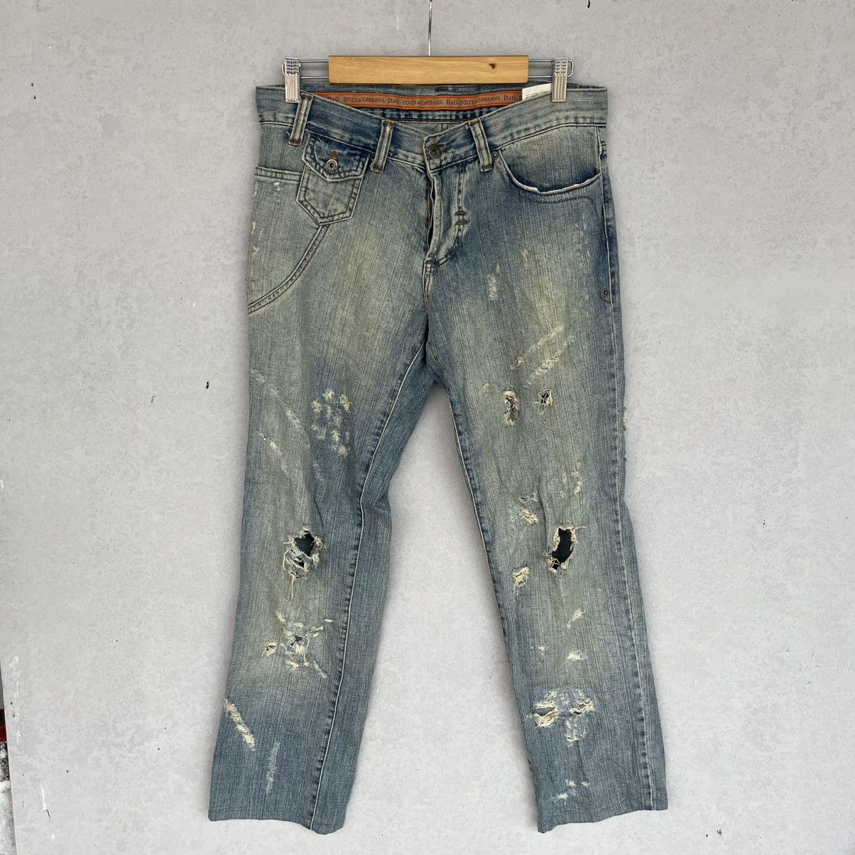 Other vintage DG Blue Jeans Denim Pullover Jumper Size S W17 L29 Size US 26 / EU 42 - 1 Thumbnail