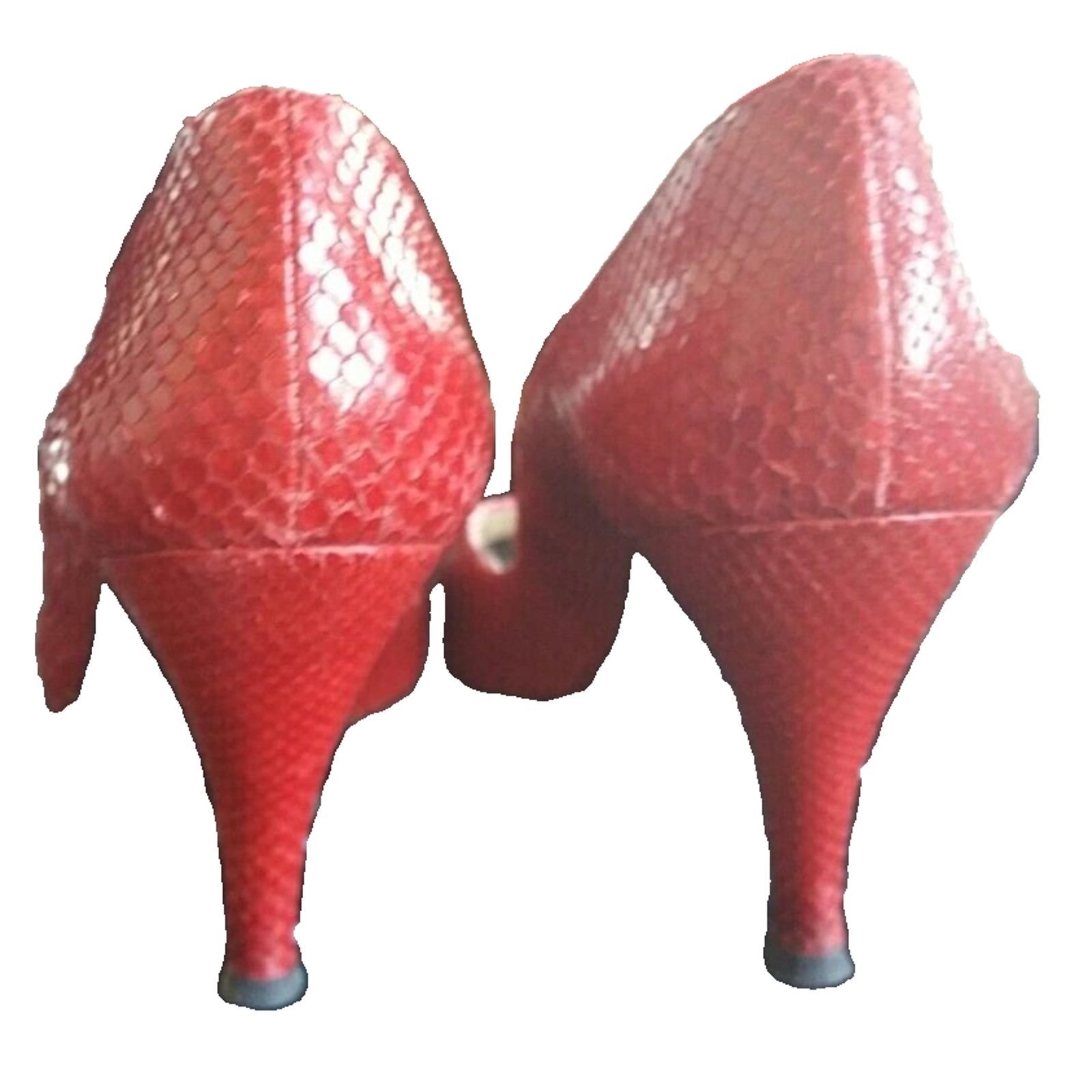 Stuart Weitzman VINTAGE 1950's Stuart Weitzman for Snakeskin Pumps Heels Size US 7.5 / IT 37.5 - 5 Thumbnail