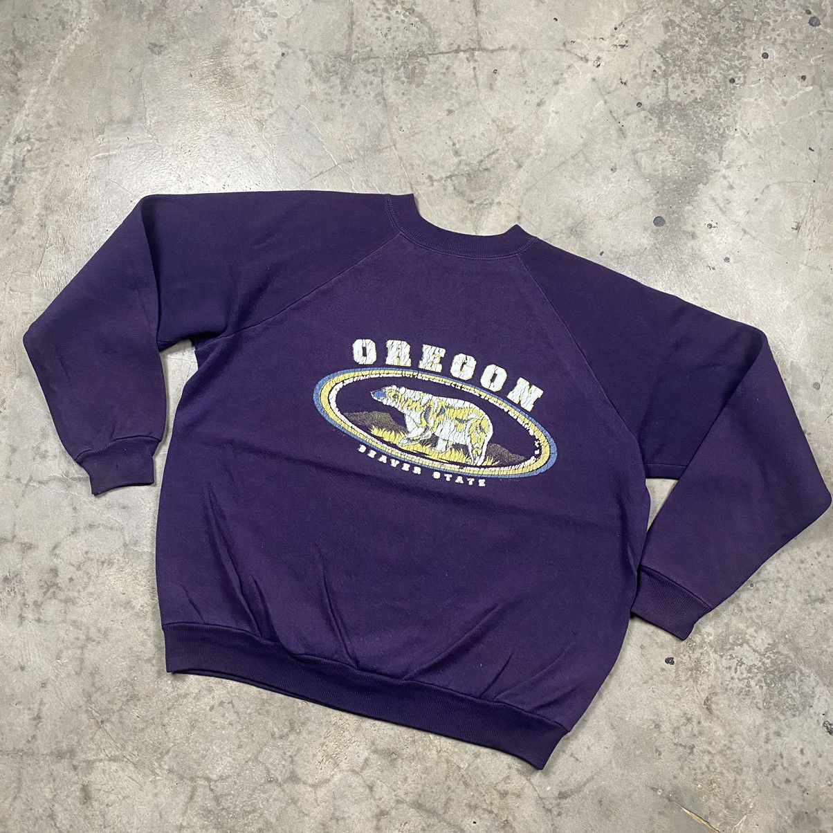 Vintage 90s Oregon Beaver State Bear Boxy Crewneck Size US S / EU 44-46 / 1 - 4 Thumbnail