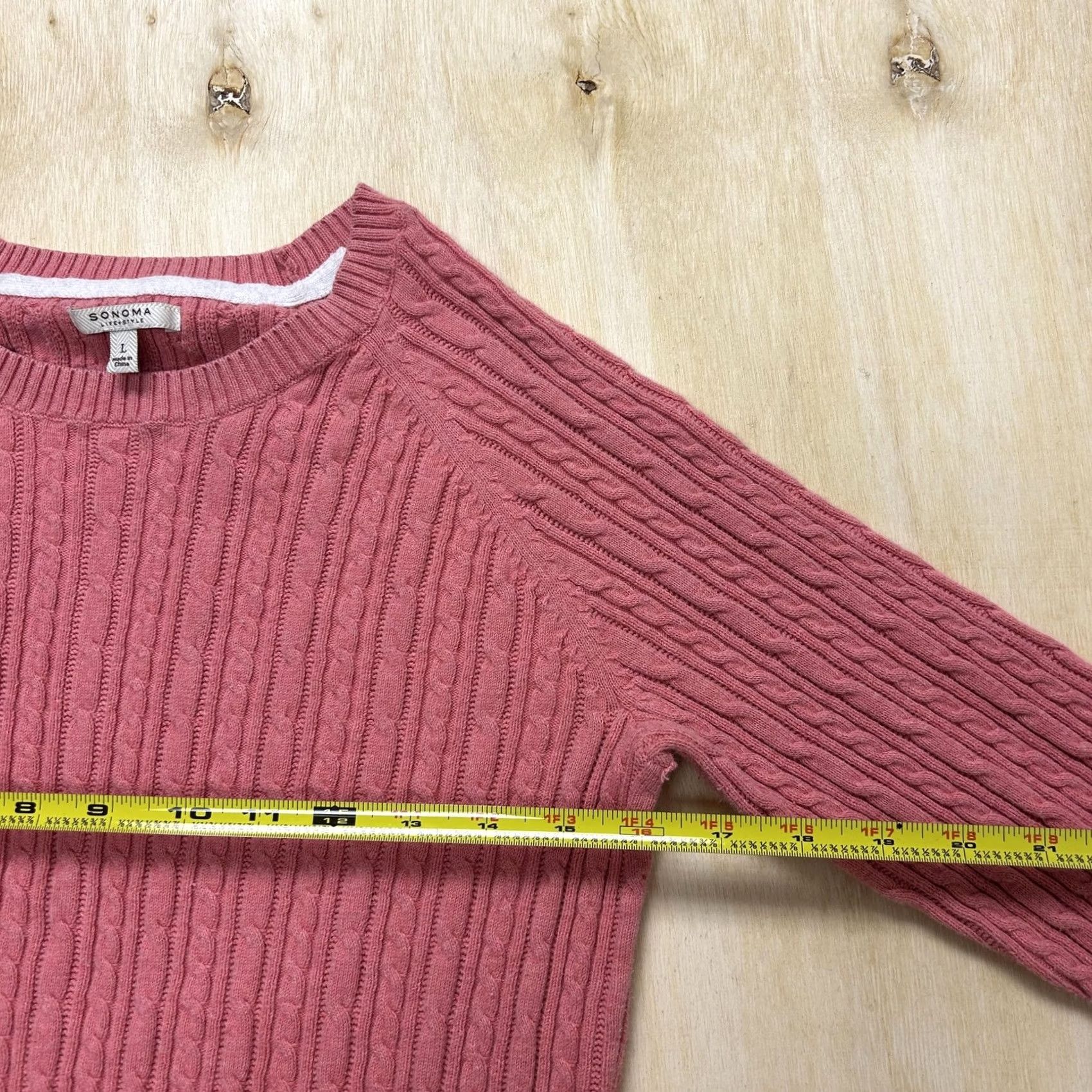 Pinko Sonoma Lifestyle Pink Pullover Womens Large Sweater - Vintage Condition Size L / US 10 / IT 46 - 5 Thumbnail