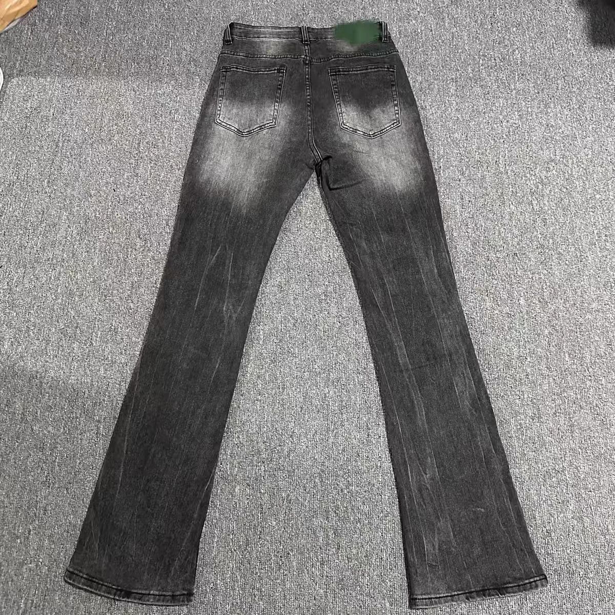 Japanese Brand × Jean Vintage Micro Stretch Washed Black Micro Flare Jeans Size US 34 / EU 50 - 2 Thumbnail