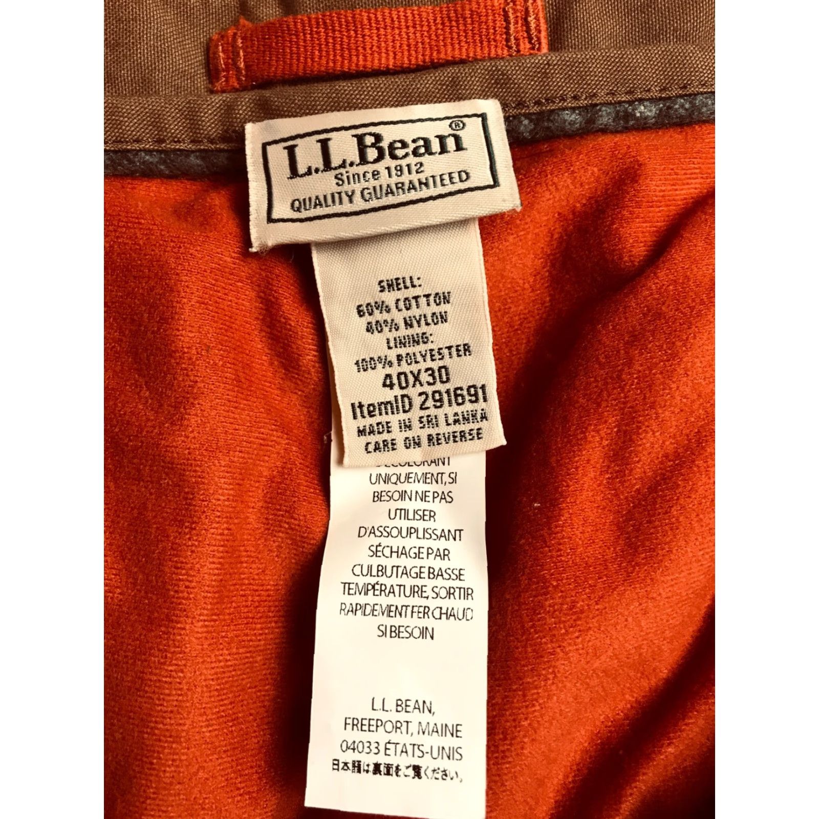 Vintage L.L. Bean Pants Women’s 40x30 Brown Insulated Work Pants Chino Casual 30in Inseam Regular Front Flat Vintage Ordered Womens Size 27" / US 4 / IT 40 - 5 Thumbnail