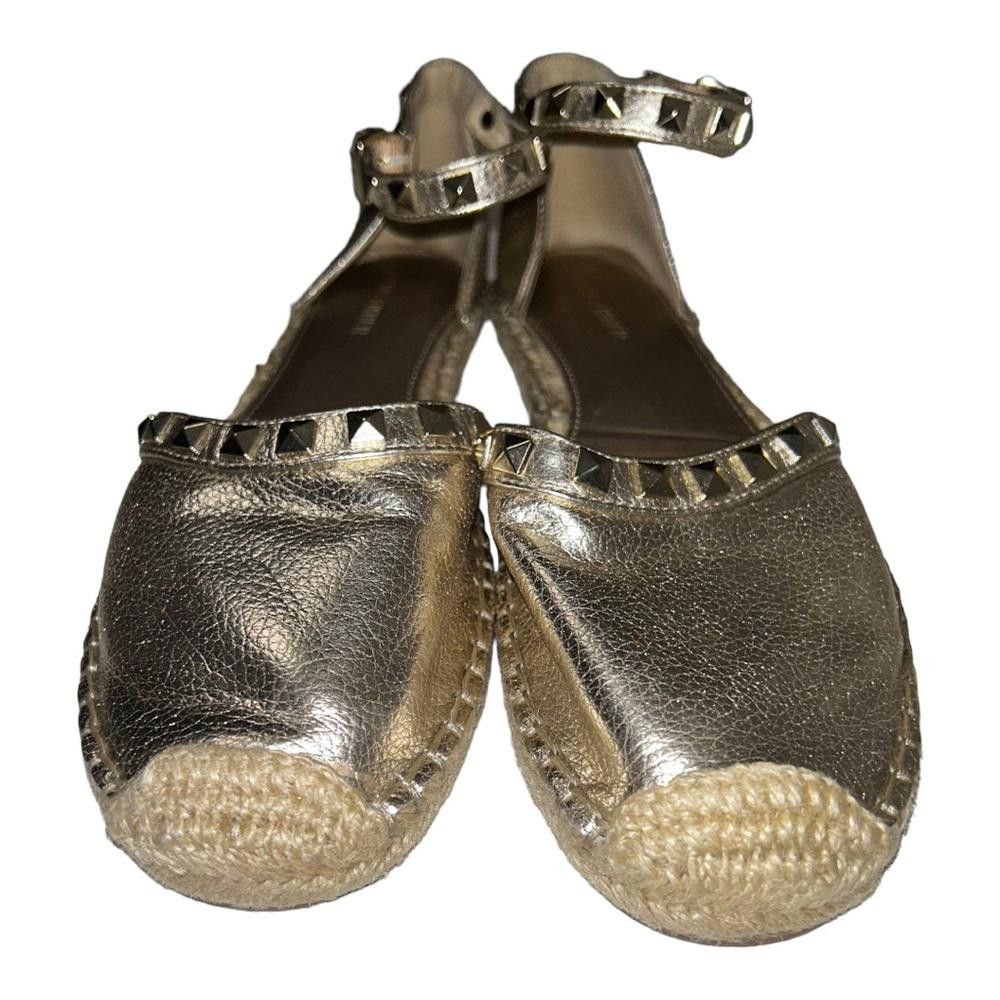 Designer Marc Fisher l Graze Gold Studded Espadrilles Size 8.5 Size US 8.5 / IT 38.5 - 3 Thumbnail