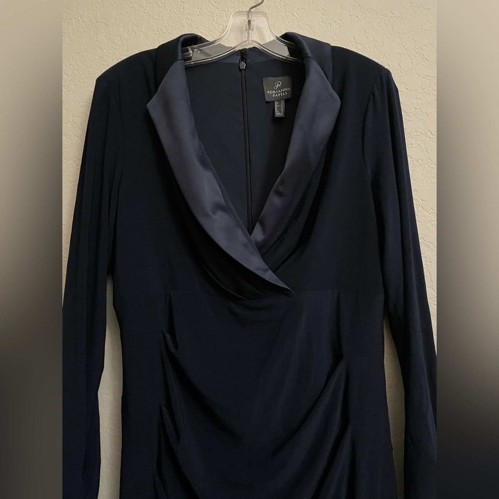 Adrianna Papell Adrianna Papell Jersey Tuxedo Dress in Midnight - Women 12 Size XL / US 12-14 / IT 48-50 - 5 Thumbnail