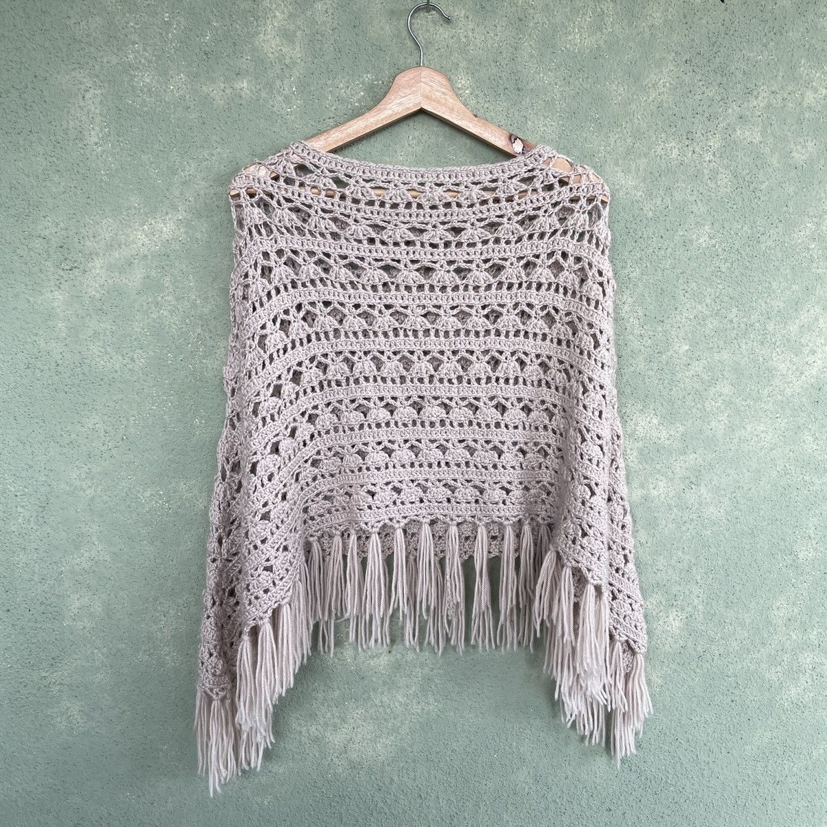 Aran Isles Knitwear Japanese Vintage Knitting Poncho Cable Knitwear Knitted Size US M / EU 48-50 / 2 - 7 Thumbnail
