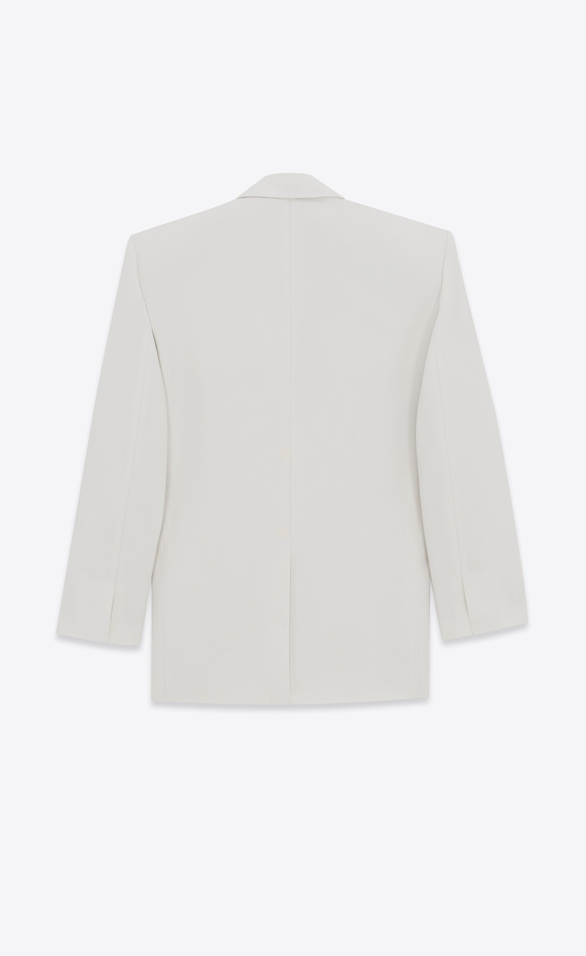 Saint Laurent Paris o1s1wg110125 782773 Oversized Jacket in Wool Gabardine White Size US S / EU 44-46 / 1 - 4 Thumbnail