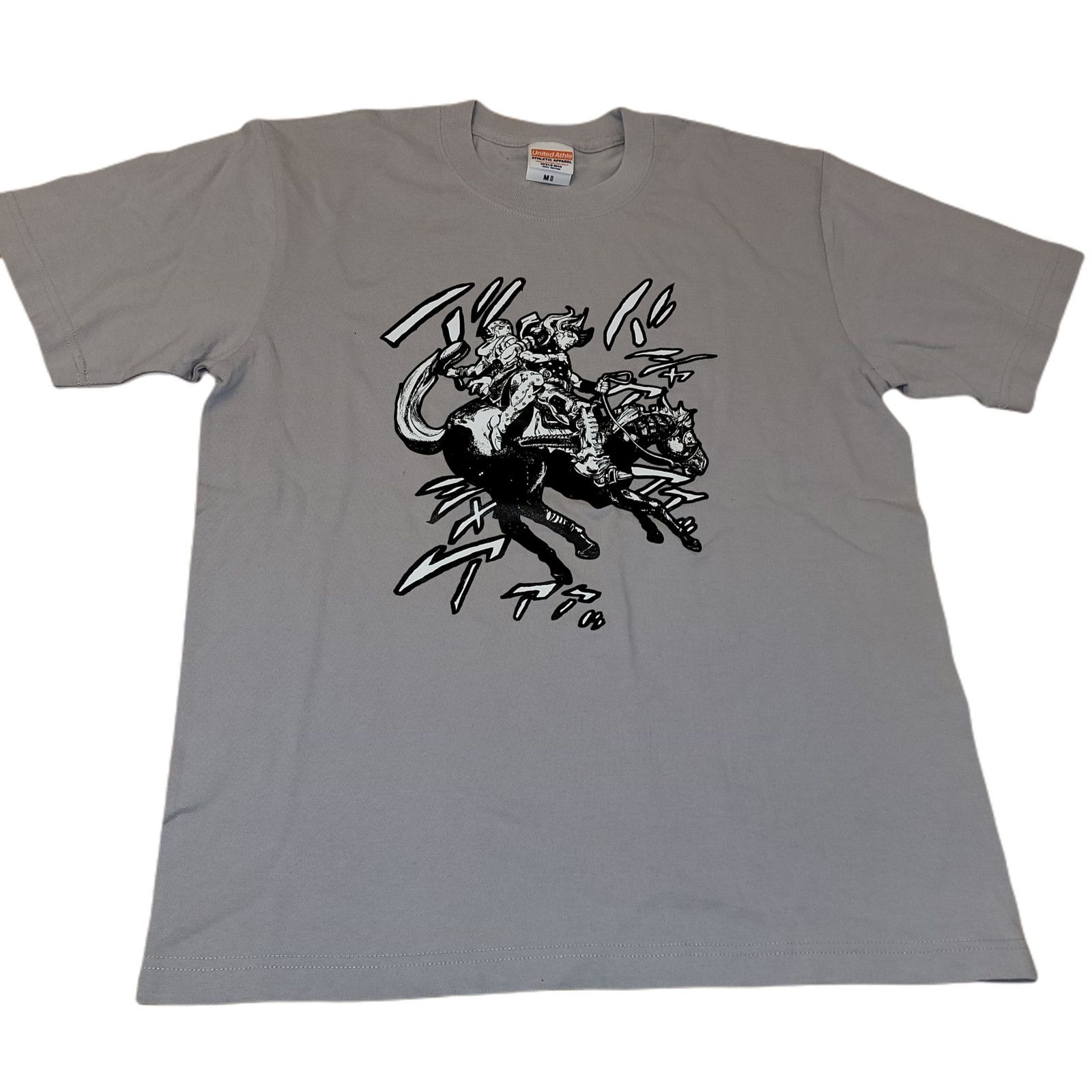image of Jojo's Bizarre Adventure Steel Ball 7 Johnny Gyro Shirt in Grey, Men's (Size Medium)