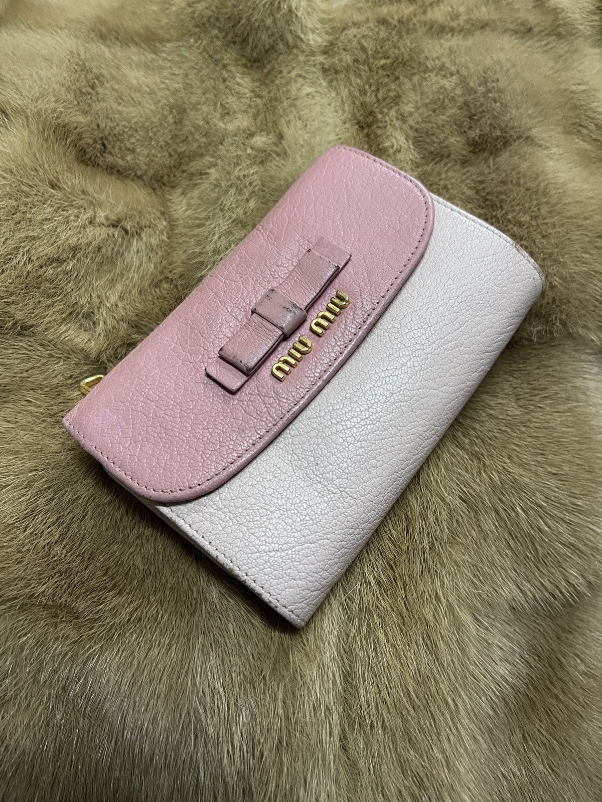 Miu Miu Miu Miu 198 Ribbon Tri-Fold Wallet Size ONE SIZE - 2 Thumbnail