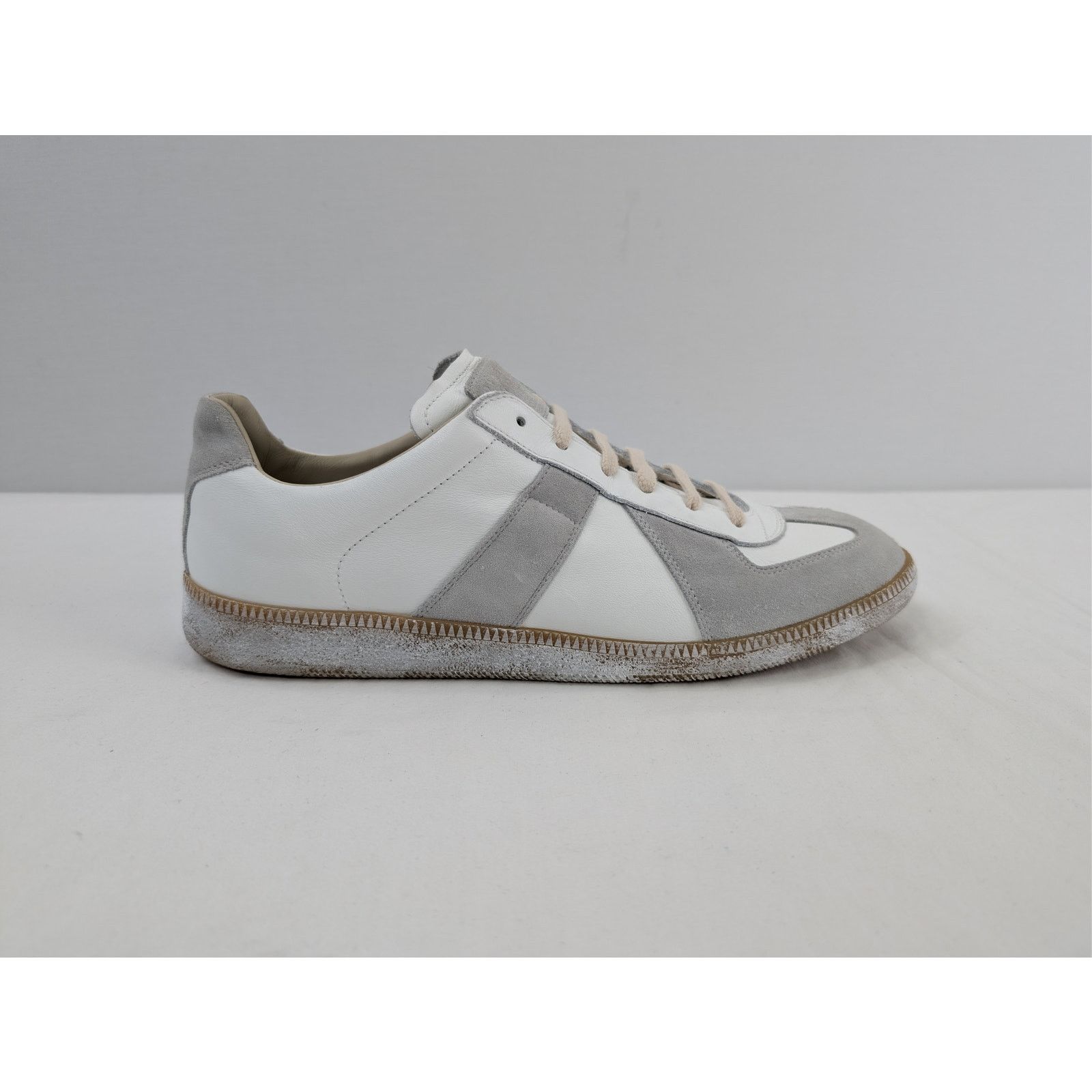 Maison Margiela o1rshd1 Replica sneakers in white and gray leather and suede Size US 13 / EU 46 - 4 Thumbnail