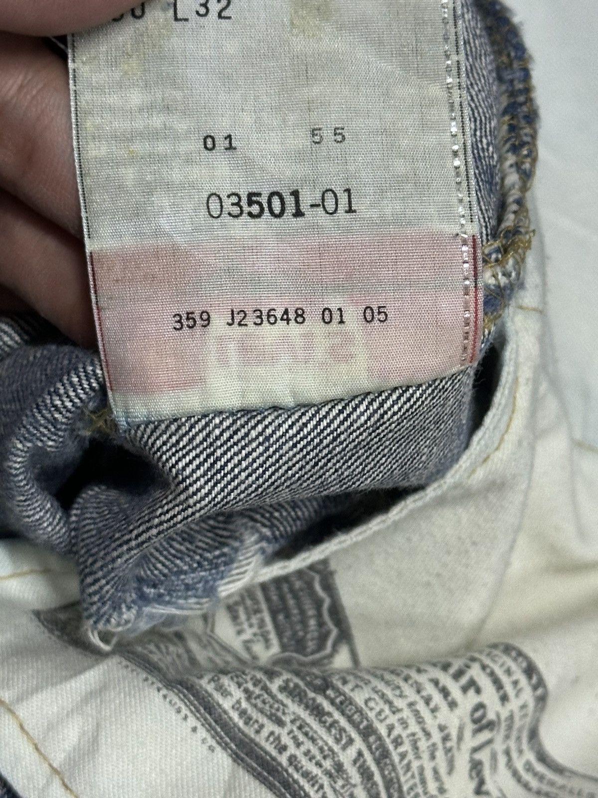 Levi's Levis 501 Vintage 90's Distressed & Faded Style Baggy Loose Size US 31 - 10 Thumbnail
