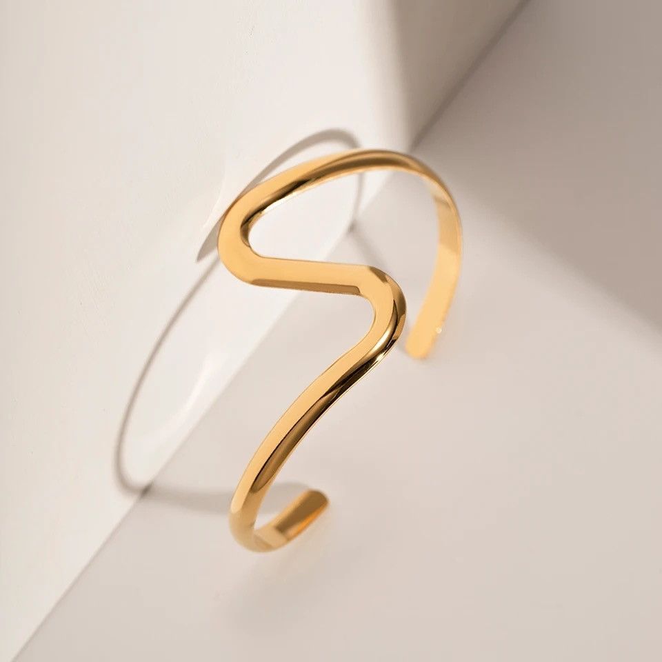 Jewelry Tendril Wave Cuff Bangle Bracelet Size ONE SIZE - 2 Thumbnail