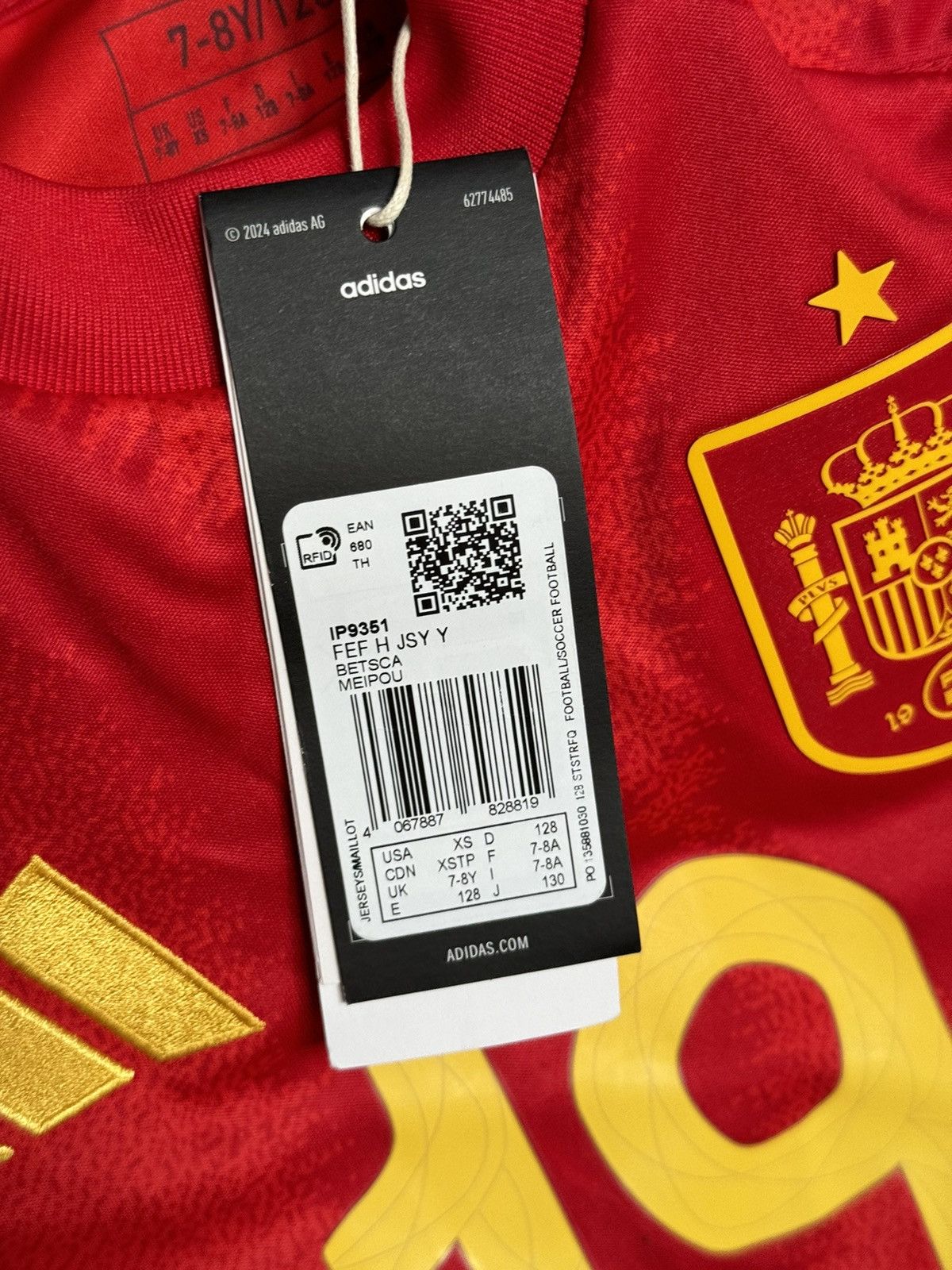 Adidas New KIDS Spain 24/25 Home Yamal Football Jersey T-Shirt Size US XS / EU 42 / 0 - 10 Thumbnail