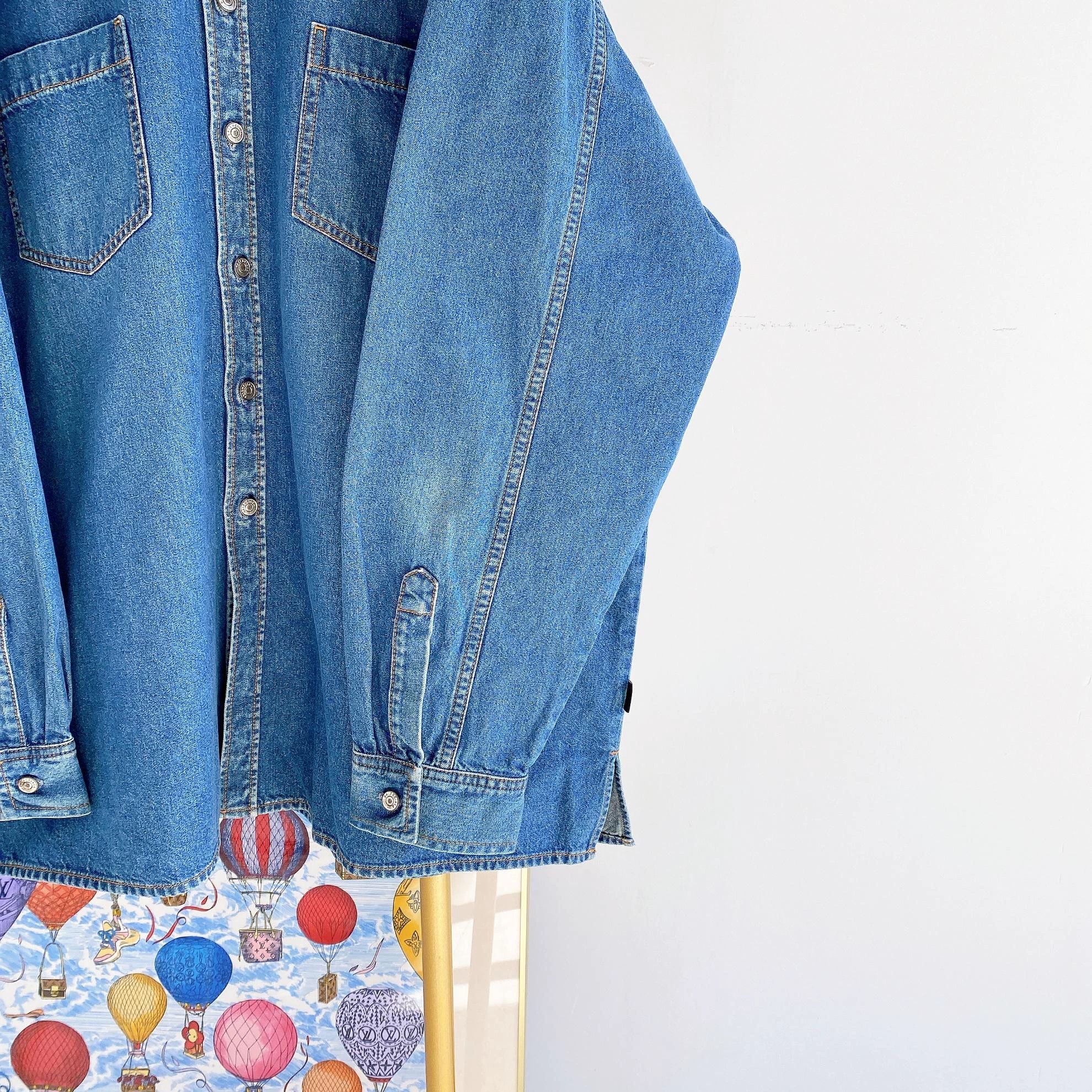 Balenciaga Balenciaga Blue Denim Jacket 39 New With Tags 1953 Size US XXS / EU 40 - 4 Thumbnail
