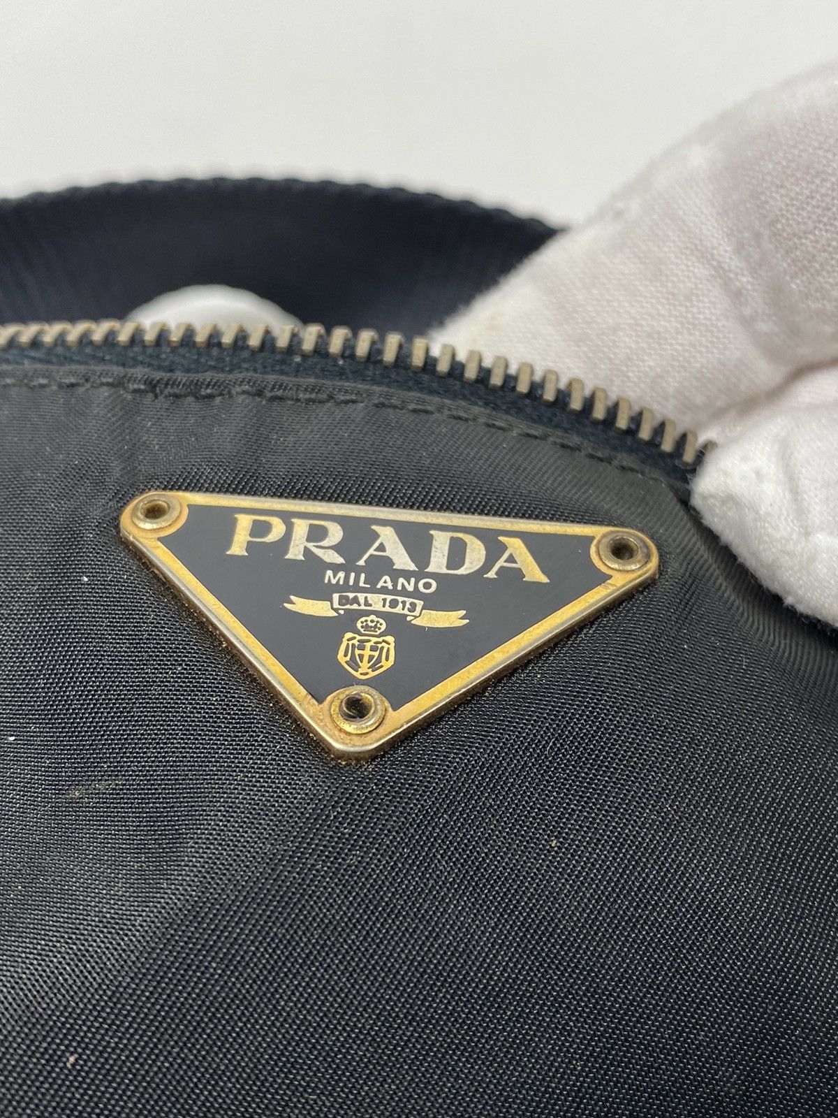 Prada Prada Tessuto Gold Nylon Crossbody Bag Size ONE SIZE - 3 Thumbnail