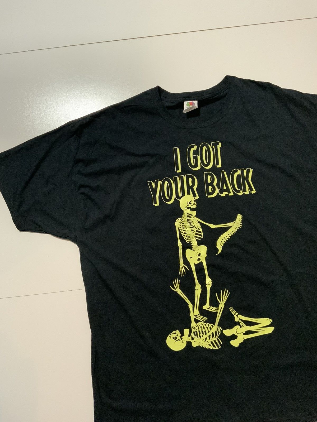Fruit Of The Loom I Got Your Back Skeleton Skull Bones Horror Halloween TShirt Size US XXL / EU 58 / 5 - 3 Thumbnail