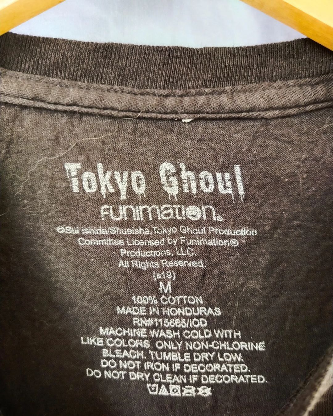 Anime × Japanese Brand Tokyo Ghoul Kaneki Big Print Official Anime Tees Size US M / EU 48-50 / 2 - 3 Thumbnail