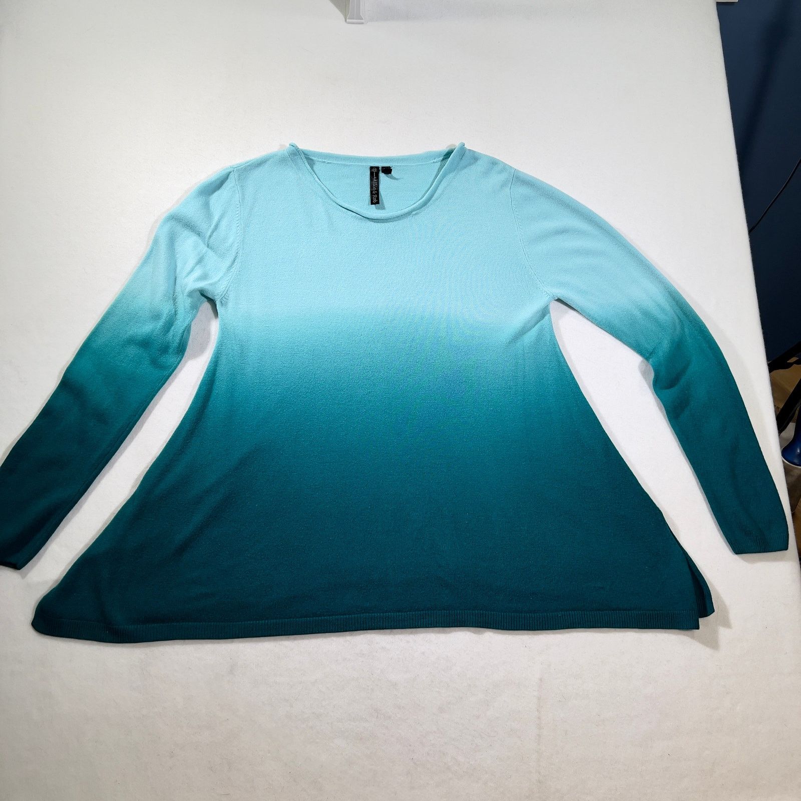 Other Allie & Rob Flare Hem Tunic Woman's Large Blue Green Teal Size L / US 10 / IT 46 - 1 Thumbnail