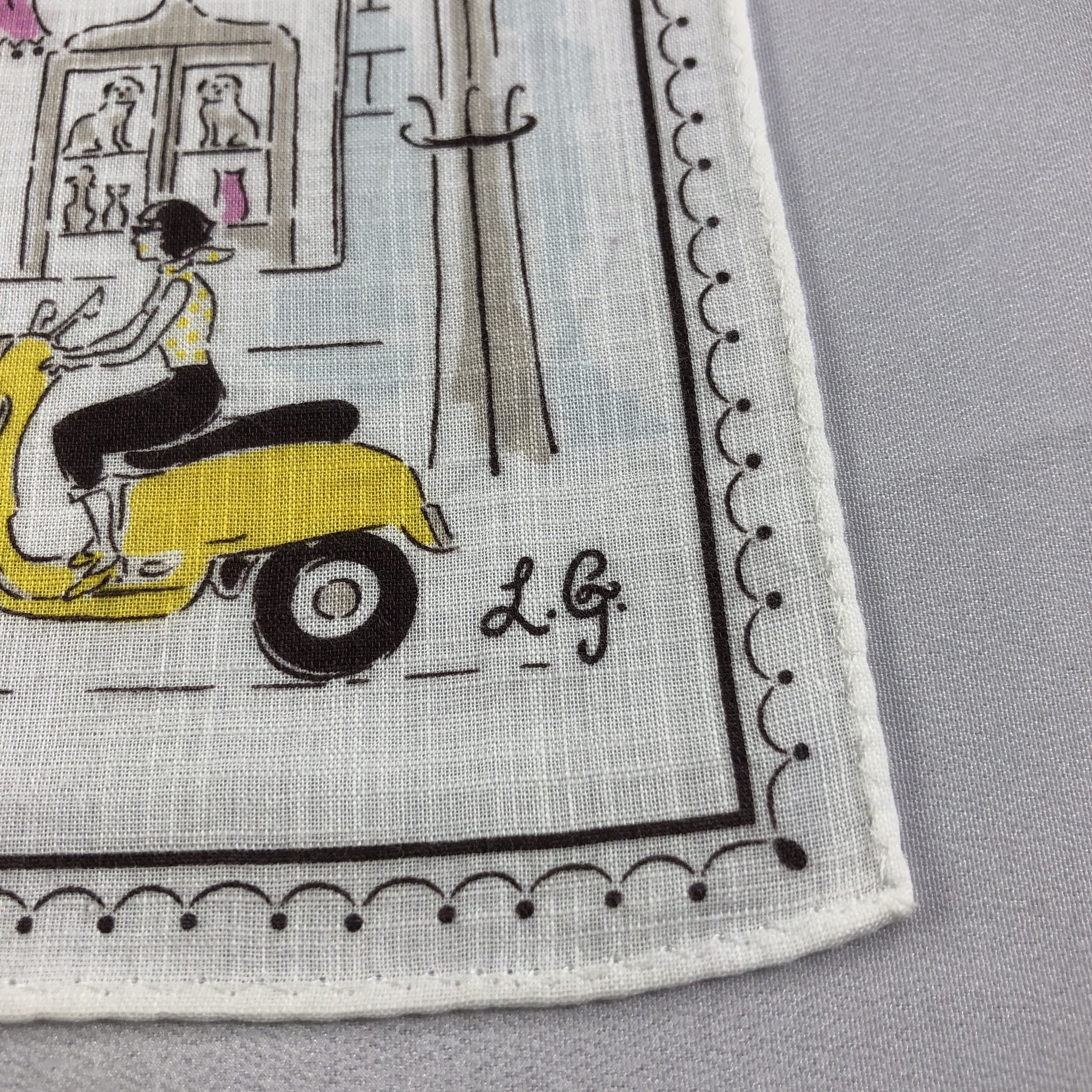 Vintage Lulu Guinness Handkerchief Neckerchief Bandana H1752 Size ONE SIZE - 4 Thumbnail