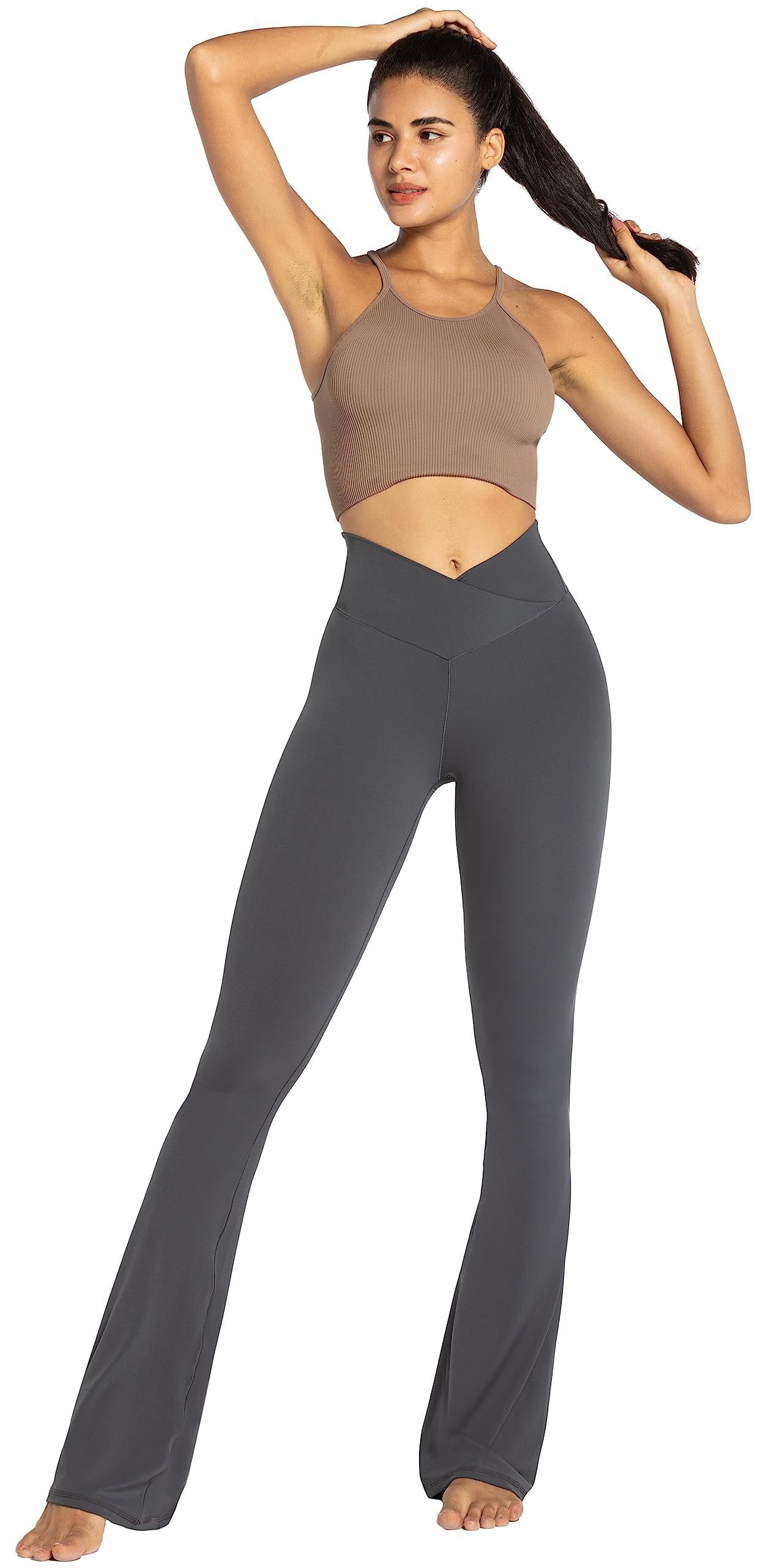 Other Flare Leggings, Crossover Yoga Pants with Tummy Control Size 32" / US 10 / IT 46 - 1 Thumbnail