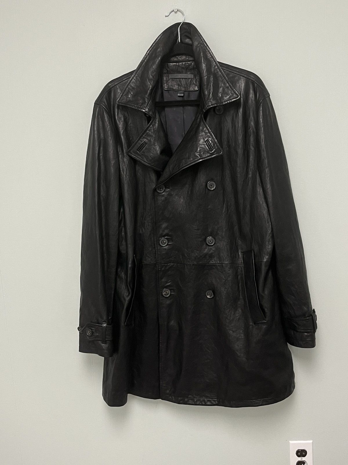 John Varvatos Leather trench coat. 48 Size US M / EU 48-50 / 2 - 12 Thumbnail