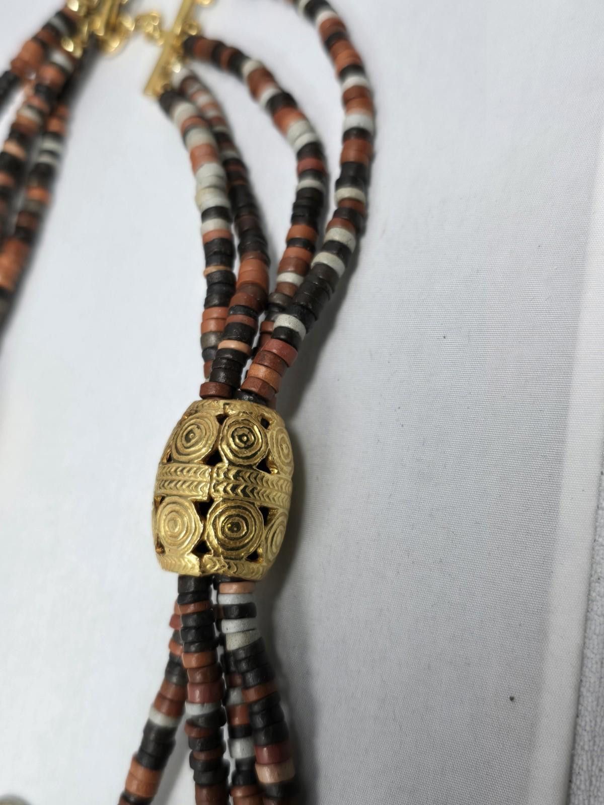 The Unbranded Brand Vintage Tairona Style Beaded Necklace Brass Amulet Ethnic Size ONE SIZE - 8 Thumbnail