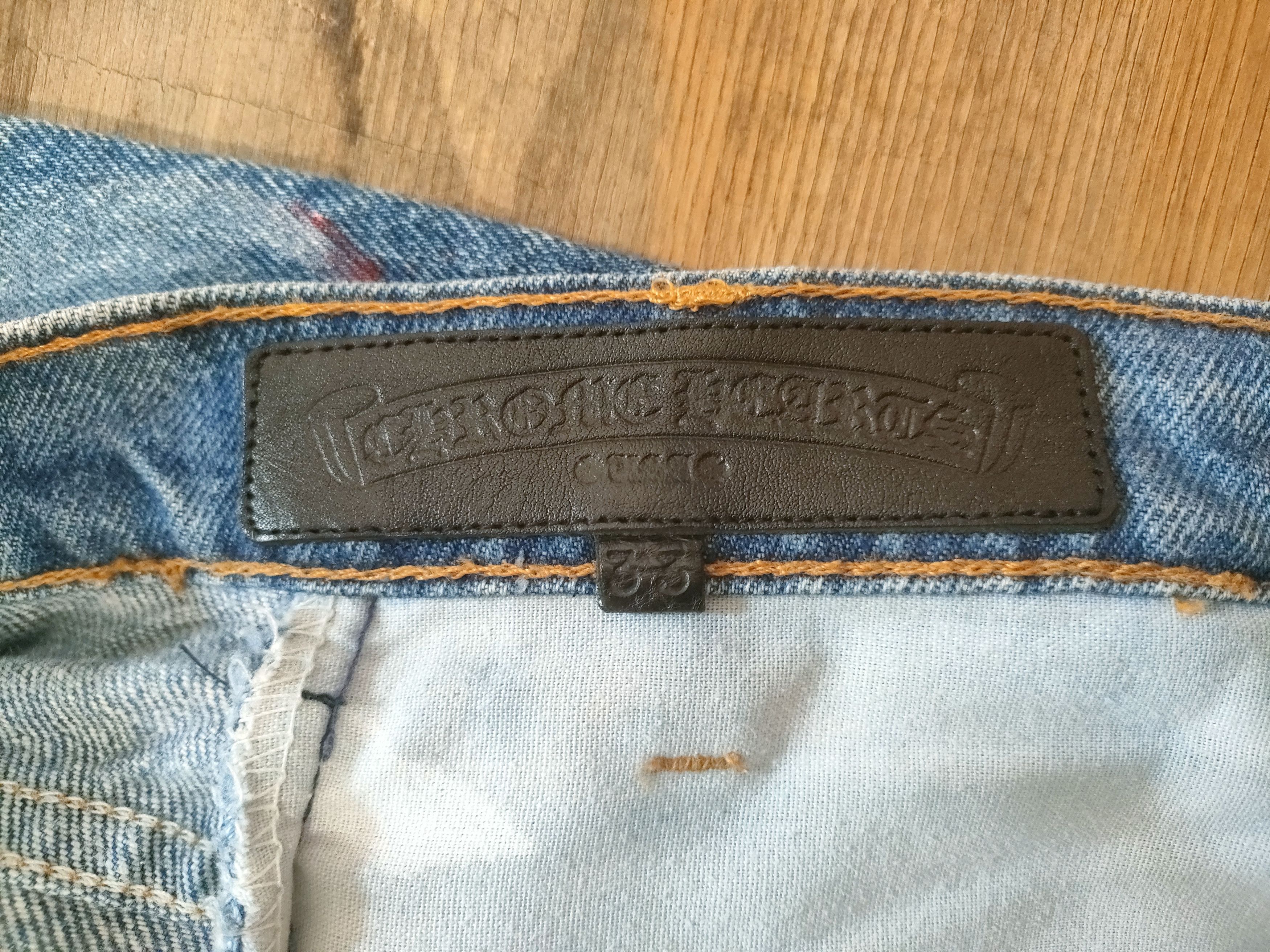 Chrome Hearts Chrome Hearts Levi's 517 Blue Cross Patch Spraypainted Jeans Size US 33 - 6 Thumbnail