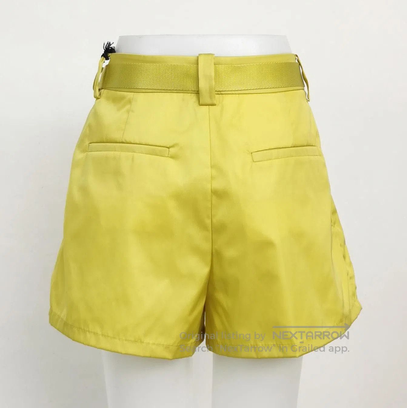 Prada Prada Yellow Belted Shorts with Pockets . Size 39" - 2 Thumbnail