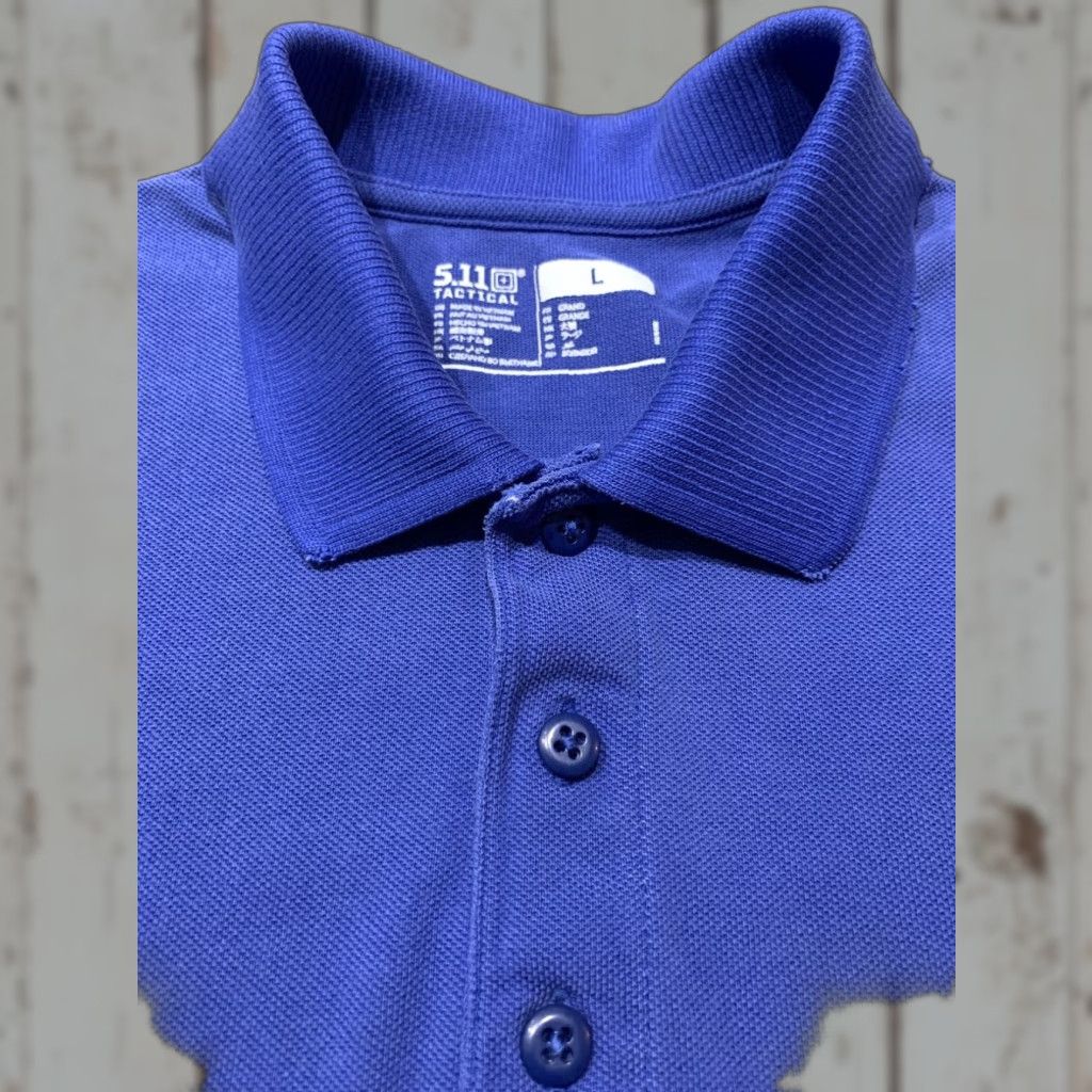Vintage 5.11 Tactical Mens Polo Shirt Large Light Blue Military Style Breathable with Pockets Size US L / EU 52-54 / 3 - 1 Thumbnail